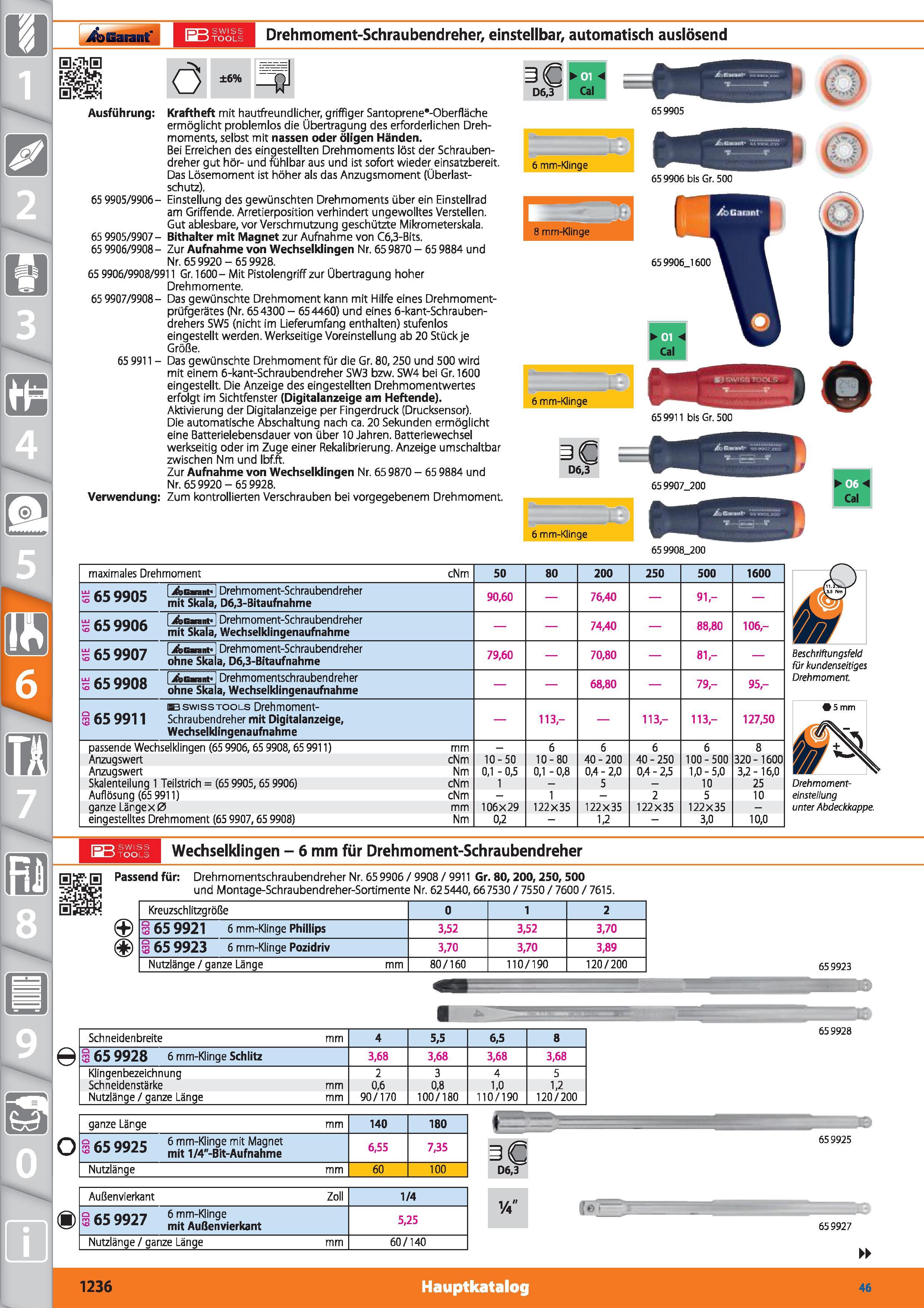 1236 i&>Garant' Drehmoment-Schraubendreher, einstellbar, automatisch auslösend Ö ±6% HD B 1 D6,3 Cal Ausführung Kraftheft mit hautfreundlicher, g Каталог HOFFMANN GROUP 2015 Инструмент режущий слесарный измерительный абразивный Оборудование Комплексные поставки для промышленных предприятий DEU Стр. 1236