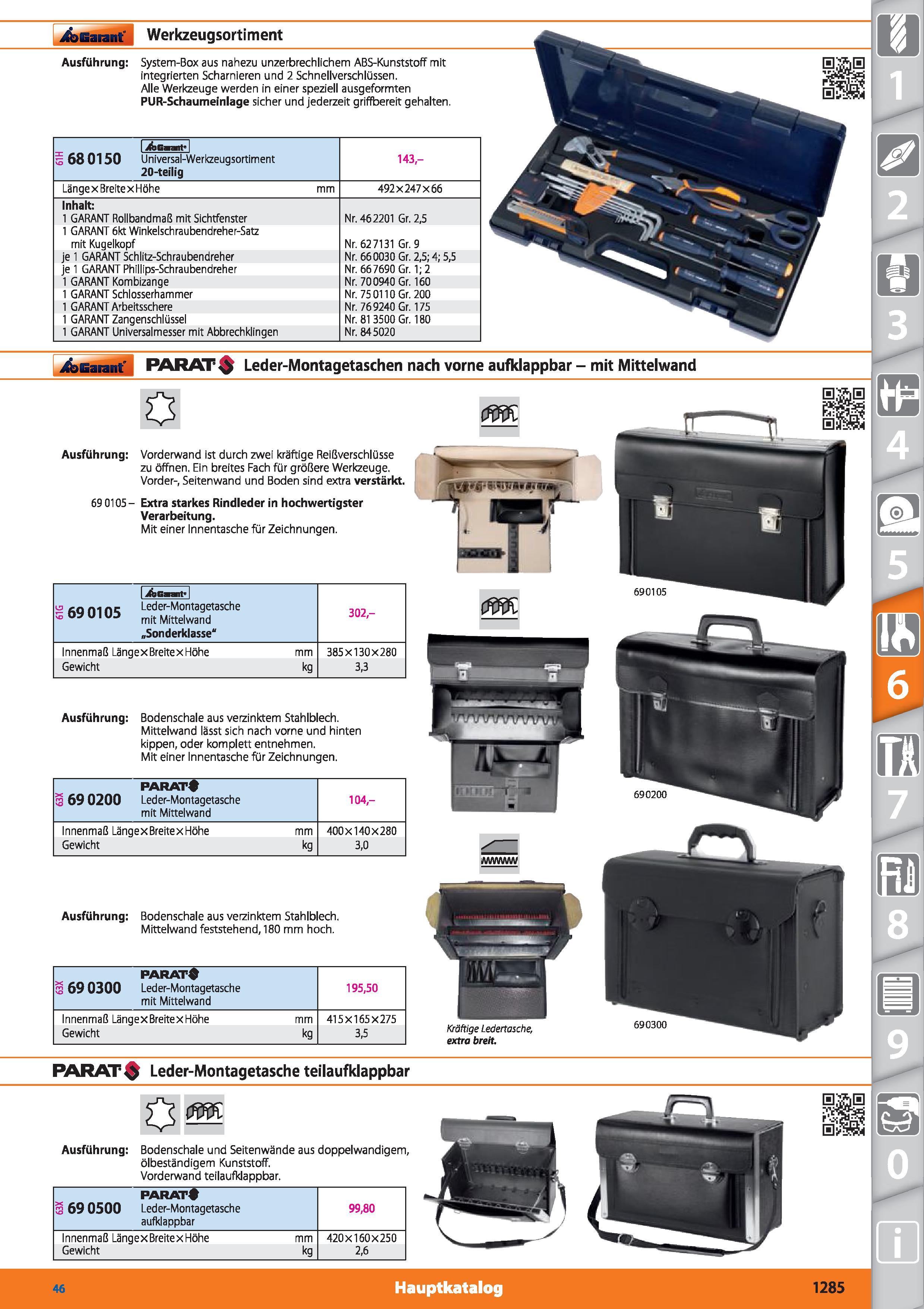 1285 Garant Werkzeugsortiment Ausführung System-Box aus nahezu unzerbrechlichem ABS-Kunststoff mit integrierten Scharnieren und 2 Schnellverschlü Каталог HOFFMANN GROUP 2015 Инструмент режущий слесарный измерительный абразивный Оборудование Комплексные поставки для промышленных предприятий DEU Стр. 1285