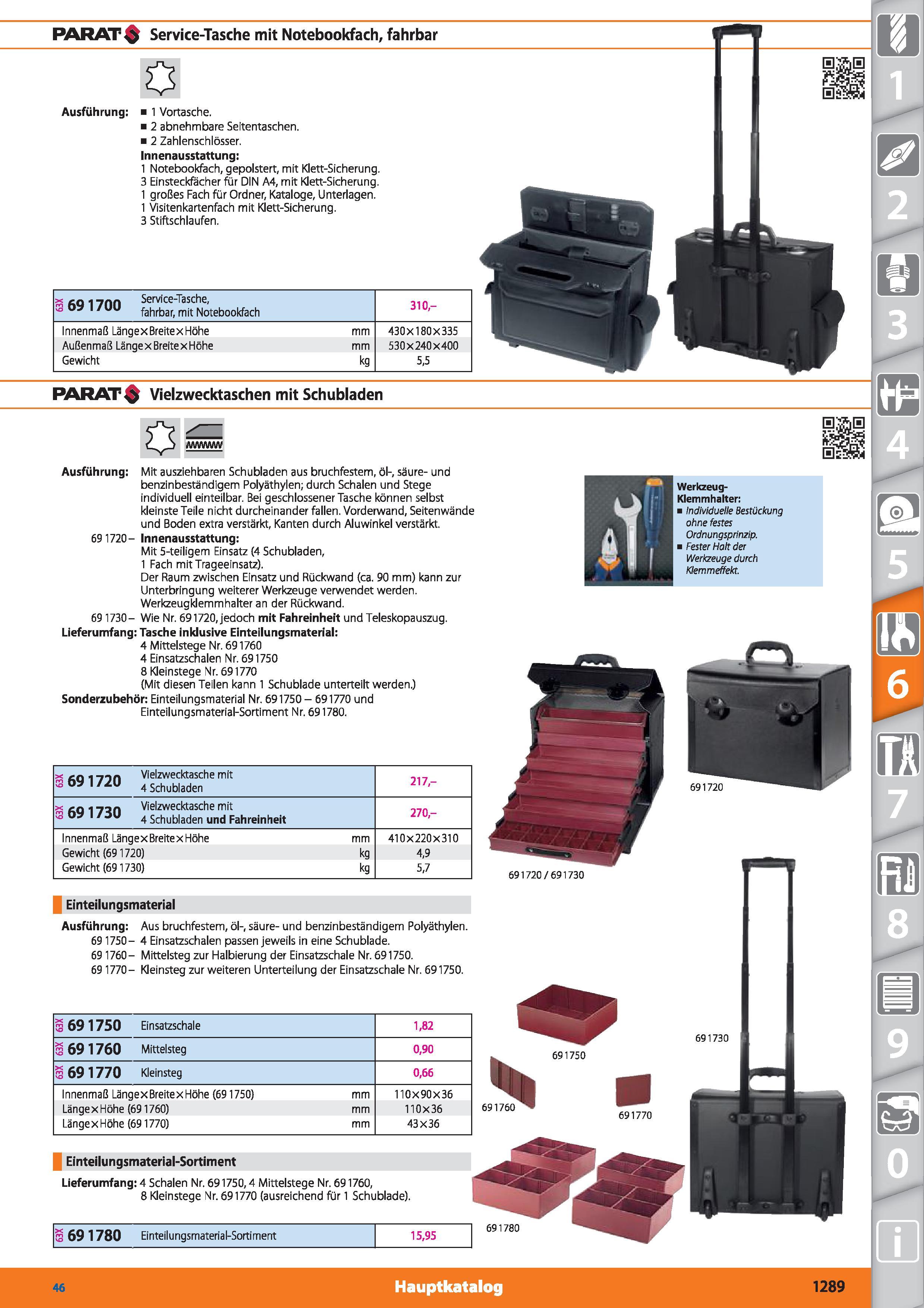 1289 PARAT Service-Tasche mit Notebookfach, fahrbar Ausführung 1 Vortasche 2 abnehmbare Seitentaschen 2 Zahlenschlösser Innenausstattung 1 Notebo Каталог HOFFMANN GROUP 2015 Инструмент режущий слесарный измерительный абразивный Оборудование Комплексные поставки для промышленных предприятий DEU Стр. 1289