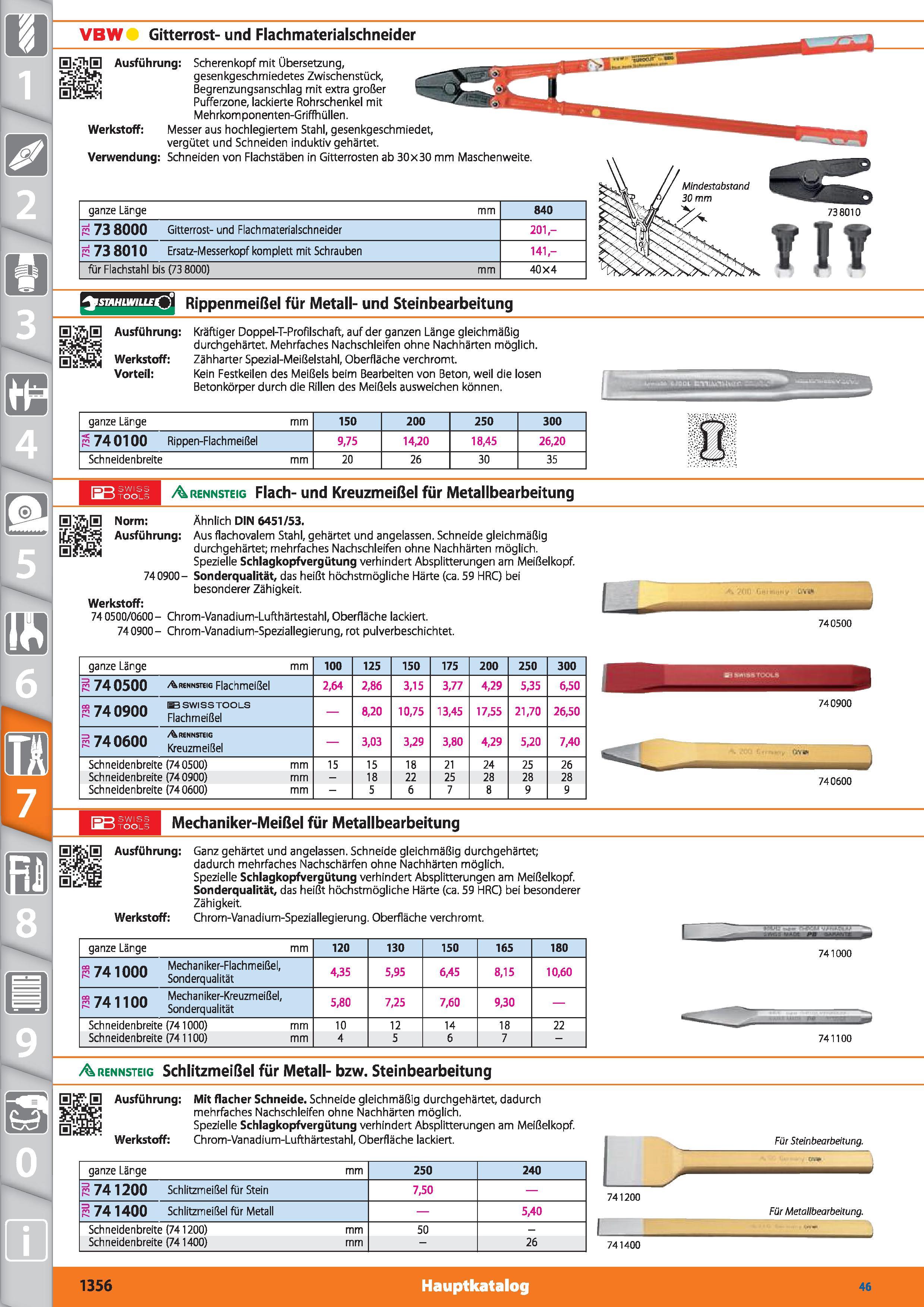 1356 VBW Gitterrost- und Flachmaterialschneider ganze Länge für Flachstahl bis (73 8000) 40X4 Ja 73 8000 Gitterrost- und Flachmaterialschneider e Каталог HOFFMANN GROUP 2015 Инструмент режущий слесарный измерительный абразивный Оборудование Комплексные поставки для промышленных предприятий DEU Стр. 1356