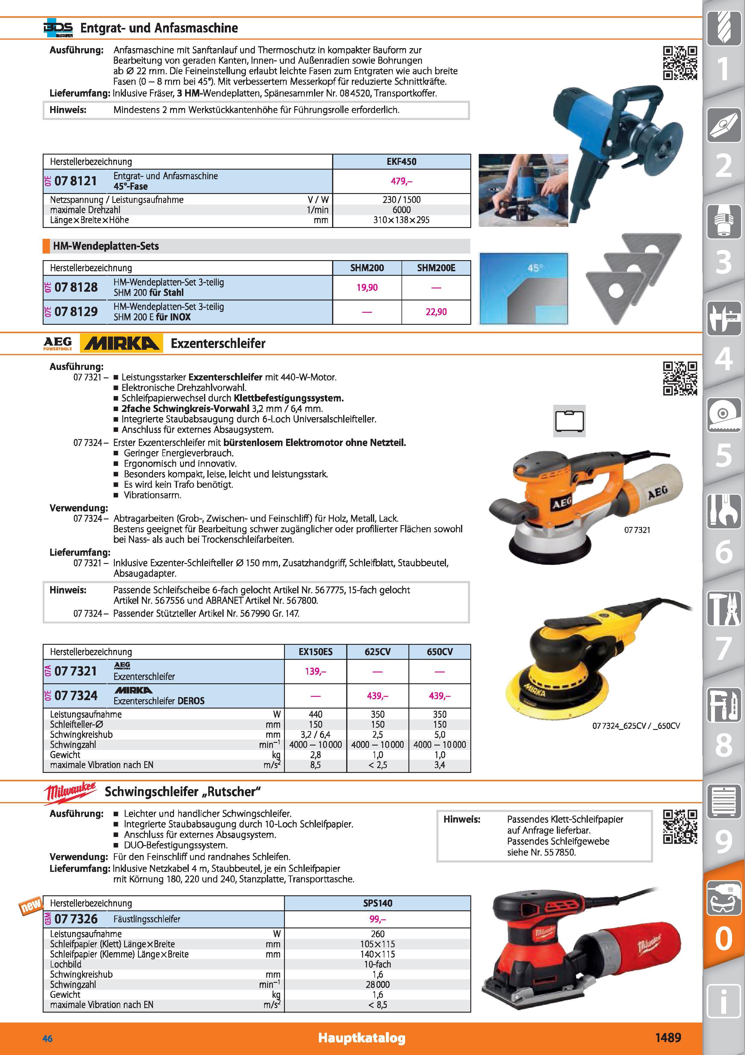 1489 Entgrat- und Anfasmaschine Ausführung Anfasmaschine mit Sanftanlauf und Thermoschutz in kompakter Bauform zur Bearbeitung von geraden Kanten Каталог HOFFMANN GROUP 2015 Инструмент режущий слесарный измерительный абразивный Оборудование Комплексные поставки для промышленных предприятий DEU Стр. 1489
