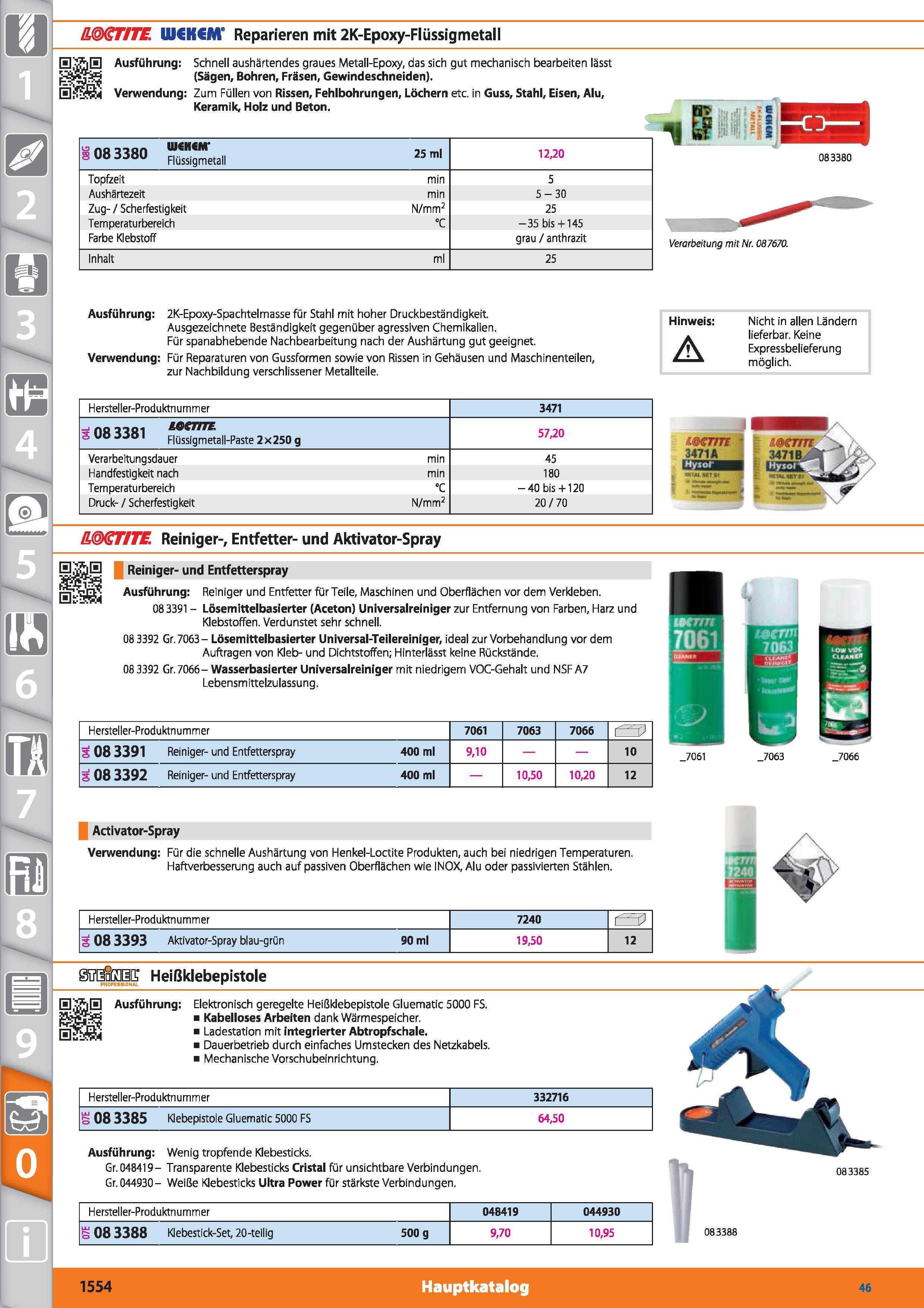 1554 ßJ X TITE UICKCM' Reparieren mit 2K-Epoxy-Flüssigmetall HiiJjS Ausführung Schnell aushärtendes graues Metall-Epoxy, das sich gut mechanisch Каталог HOFFMANN GROUP 2015 Инструмент режущий слесарный измерительный абразивный Оборудование Комплексные поставки для промышленных предприятий DEU Стр. 1554
