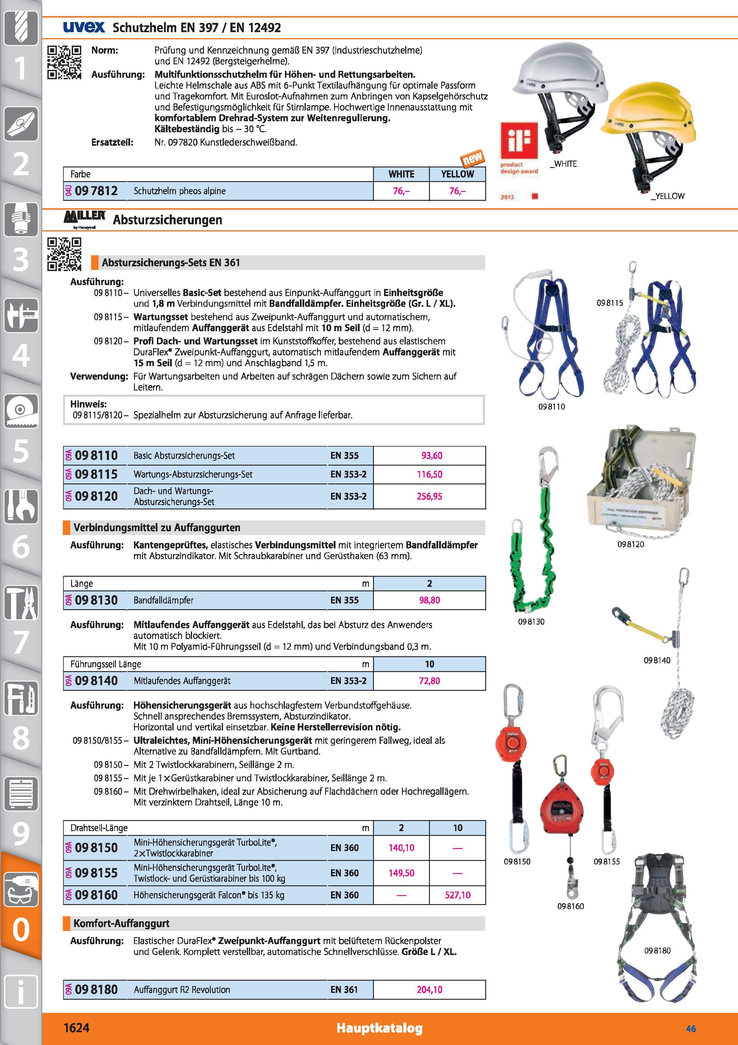 1624 Prüfung und Kennzeichnung gemäß EN 397 (Industrieschutzhelme) und EN 12492 (Bergsteigerhelme) Hoffmann Group Ausführung Multifunktionsschutz Каталог HOFFMANN GROUP 2015 Инструмент режущий слесарный измерительный абразивный Оборудование Комплексные поставки для промышленных предприятий DEU Стр. 1624