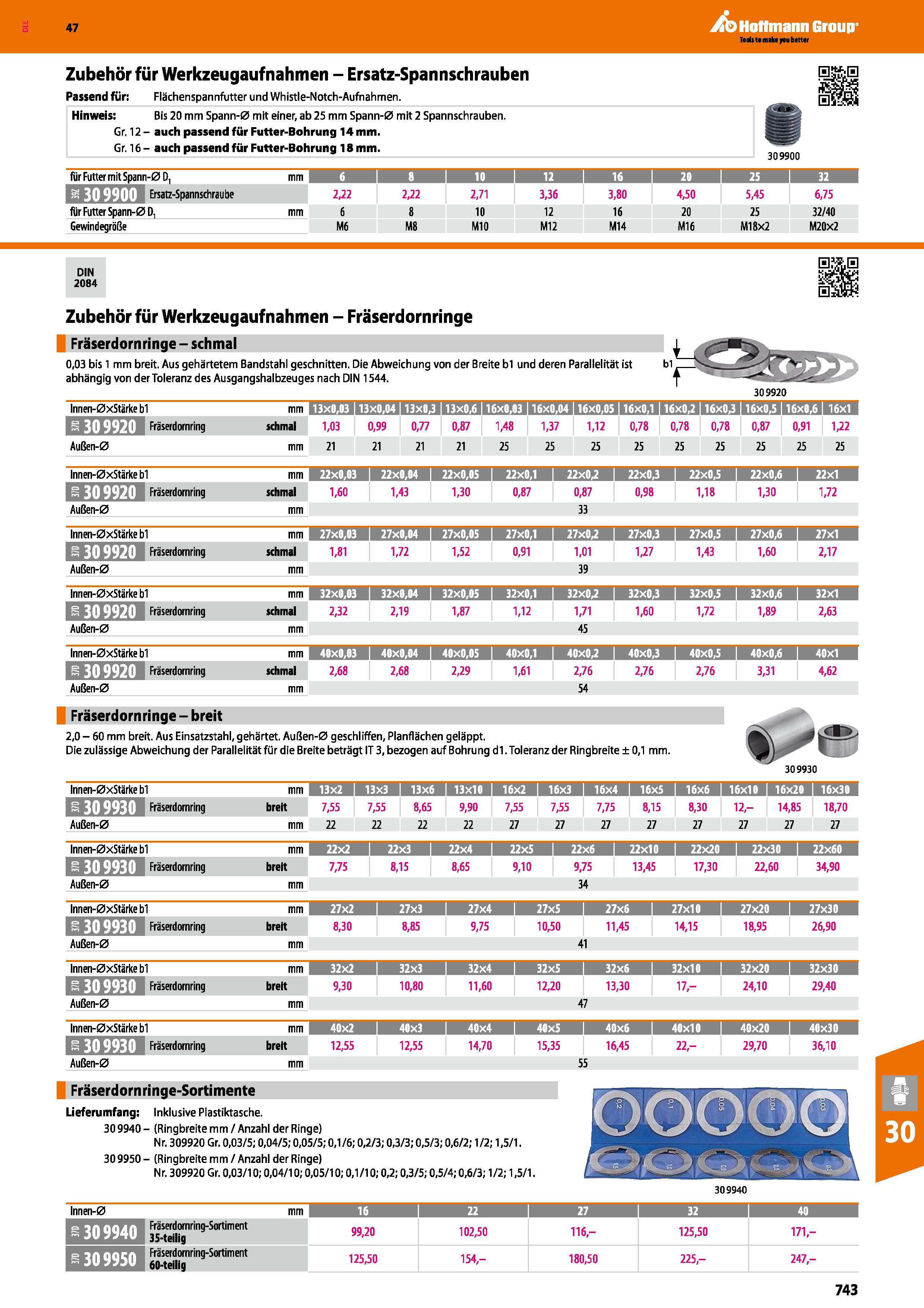 743 Zubehör für Werkzeugaufnahmen Ersatz-Spannschrauben Passend für; Flächenspannfutter und Whistle-Notch-Aufnahmen Hinweis Bis 20 mm Spann-0 mit ein Каталог HOFFMANN GROUP 2016 Режущий инструмент и инструментальная оснастка для металлообрабатывающего промышленного оборудования 47 версия издания Стр. 743 DEU