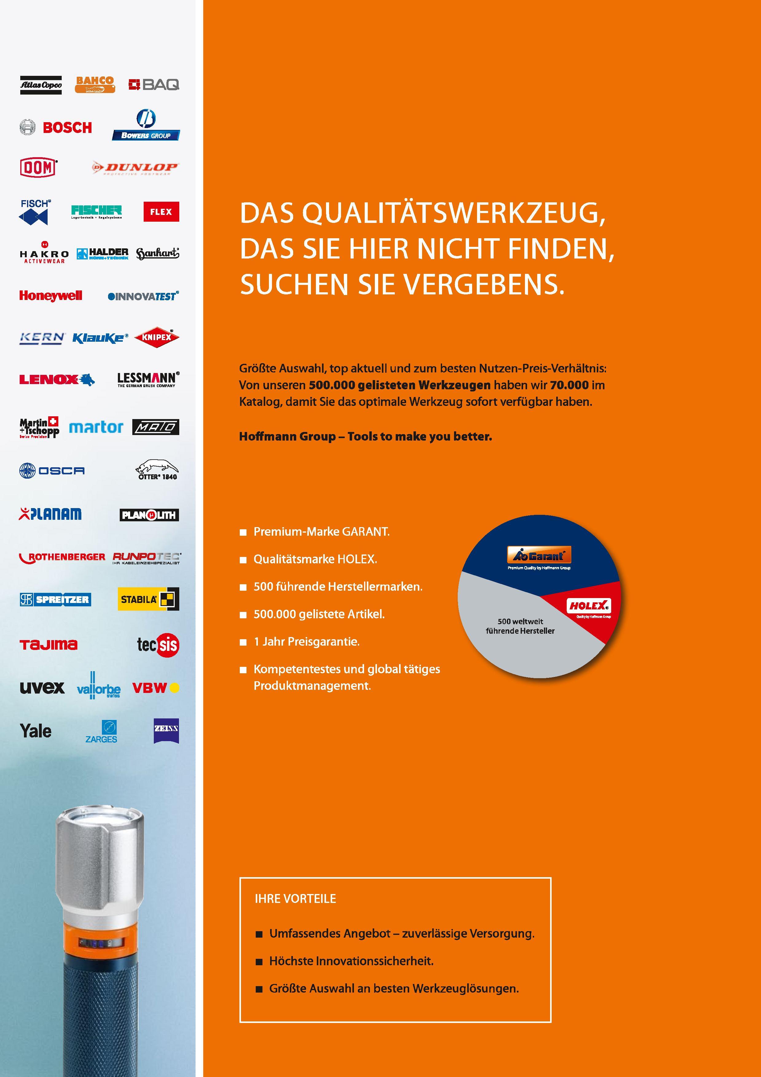 5 DAS QUALITATSWERKZEUG, DAS SIE HIER NICHT FINDEN, SUCHEN SIE VERGEBENS JUlasCbpco -ZiBAQ CO BOSCH BOWERS GROUP nuivnjT’ FISCH” Honeywell innovate Каталог HOFFMANN GROUP 2016 Ручной слесарно-монтажный и контрольно-измерительный инструмент и приборы для предприятий машиностроения и мастерских сервисного обслуживания 47 версия издания Стр.  DEU