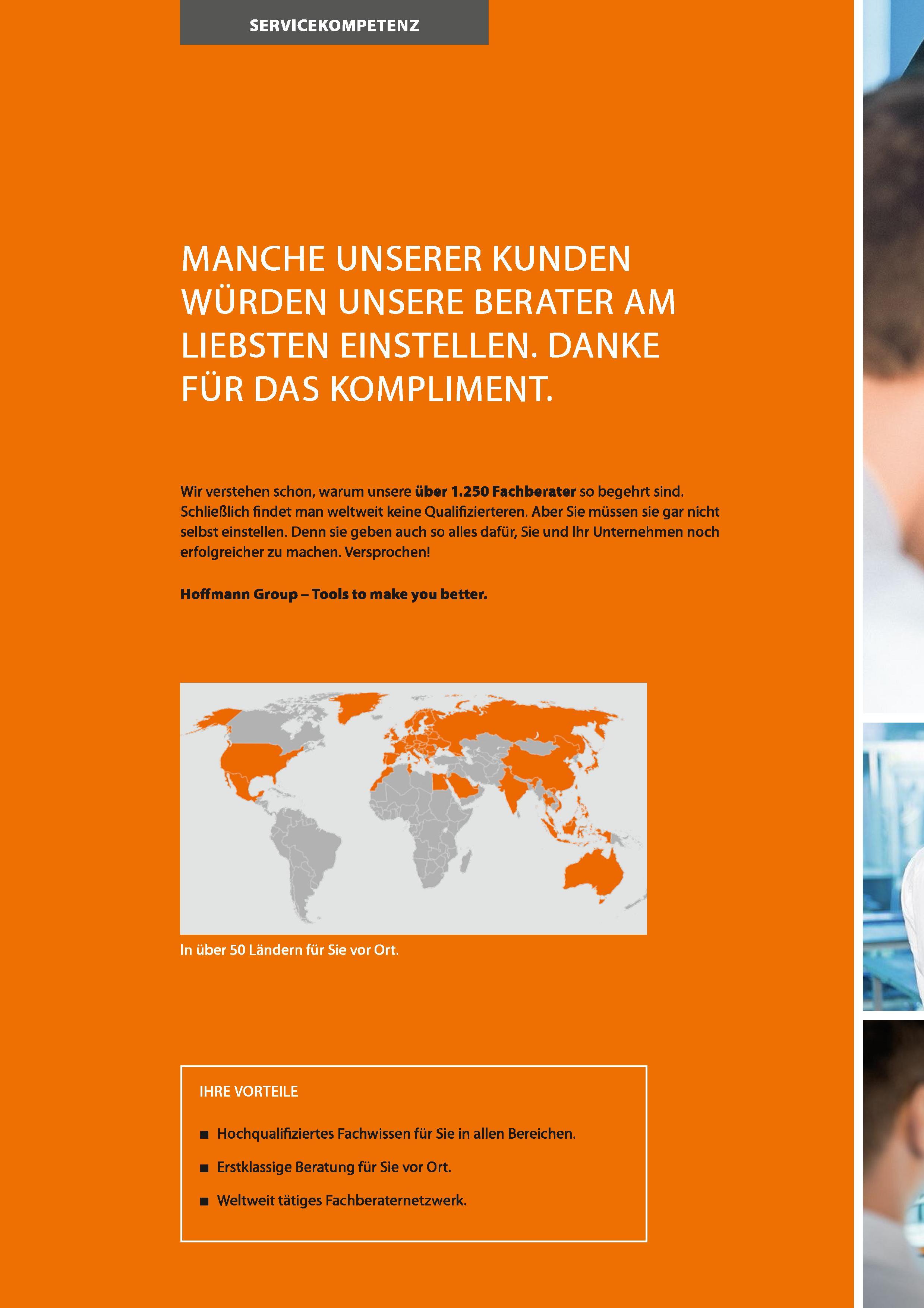 12 SERVICEKOMPETENZ MANCHE UNSERER KUNDEN WÜRDEN UNSERE BERATER AM LIEBSTEN EINSTELLEN DANKE FÜR DAS KOMPLIMENT Wir verstehen schon, warum unsere üb Каталог HOFFMANN GROUP 2016 Ручной слесарно-монтажный и контрольно-измерительный инструмент и приборы для предприятий машиностроения и мастерских сервисного обслуживания 47 версия издания Стр.  DEU