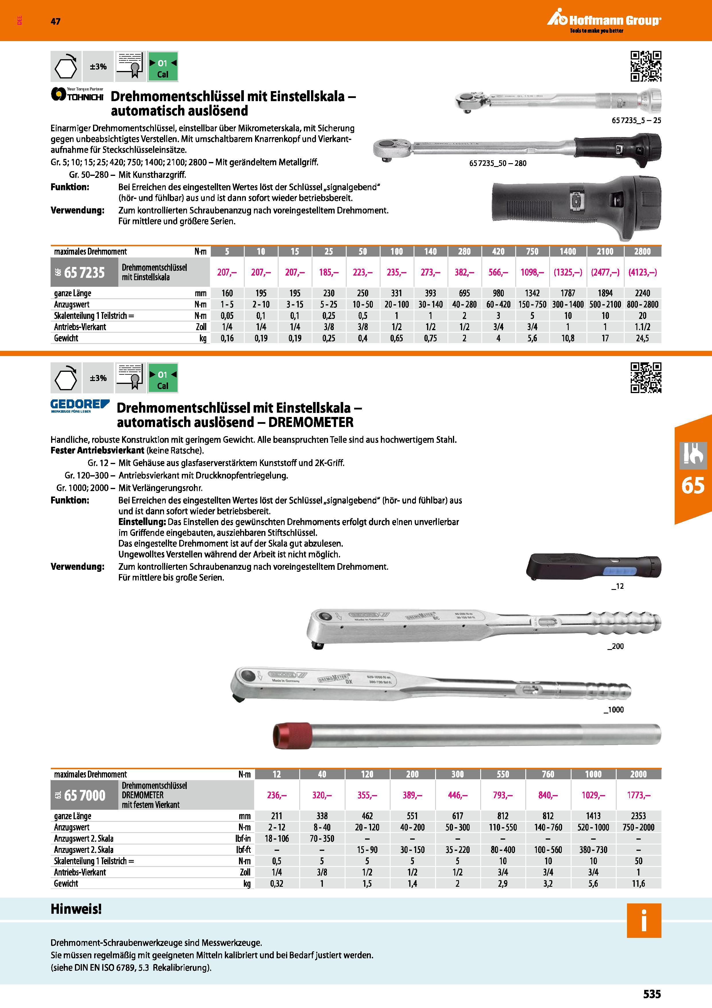 535 Ö ±3% J Cal YaurTorqut PartiKf tohnichi Drehmomentschlussel mit Einstellskala -automatisch auslösend Einarmiger Drehmomentschlussel, einstellbar Каталог HOFFMANN GROUP 2016 Ручной слесарно-монтажный и контрольно-измерительный инструмент и приборы для предприятий машиностроения и мастерских сервисного обслуживания 47 версия издания Стр. 535 DEU