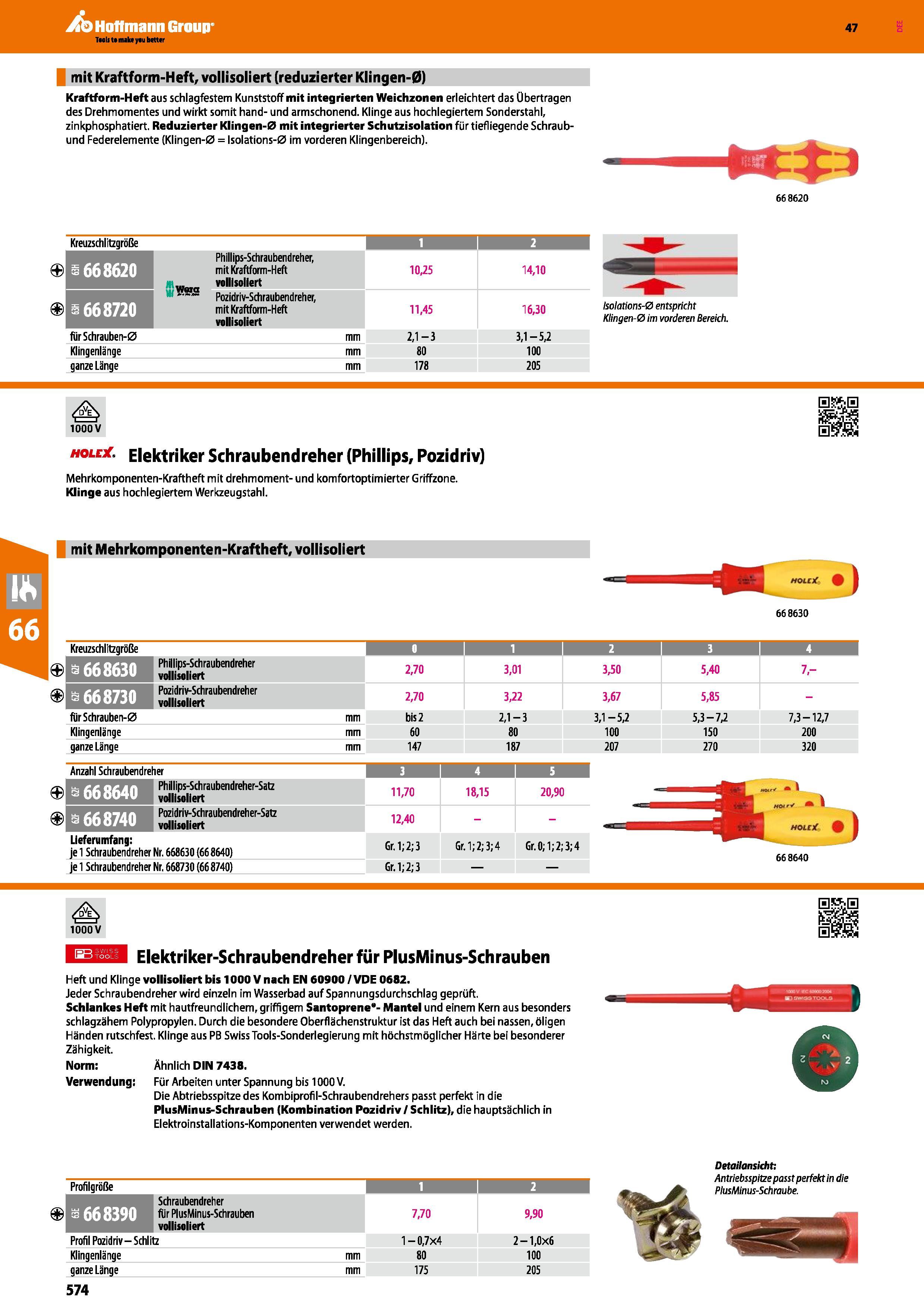 574 mit Kraftform-Heft, vollisoliert (reduzierter Klingen-0) Kraftform-Heft aus schlagfestem Kunststoff mit integrierten Weichzonen erleichtert das Ü Каталог HOFFMANN GROUP 2016 Ручной слесарно-монтажный и контрольно-измерительный инструмент и приборы для предприятий машиностроения и мастерских сервисного обслуживания 47 версия издания Стр. 574 DEU