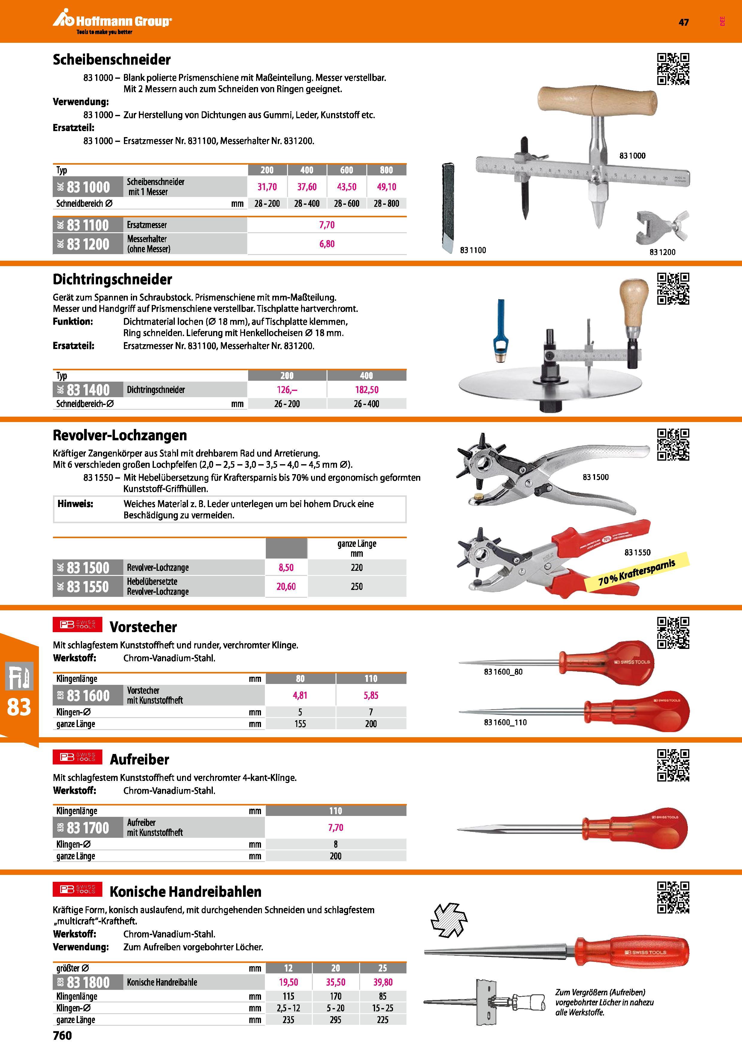 760 Scheibenschneider 831000 - Blank polierte Prismenschiene mit Maßeinteilung Messer verstellbar Mit 2 Messern auch zum Schneiden von Ringen geeigne Каталог HOFFMANN GROUP 2016 Ручной слесарно-монтажный и контрольно-измерительный инструмент и приборы для предприятий машиностроения и мастерских сервисного обслуживания 47 версия издания Стр. 760 DEU