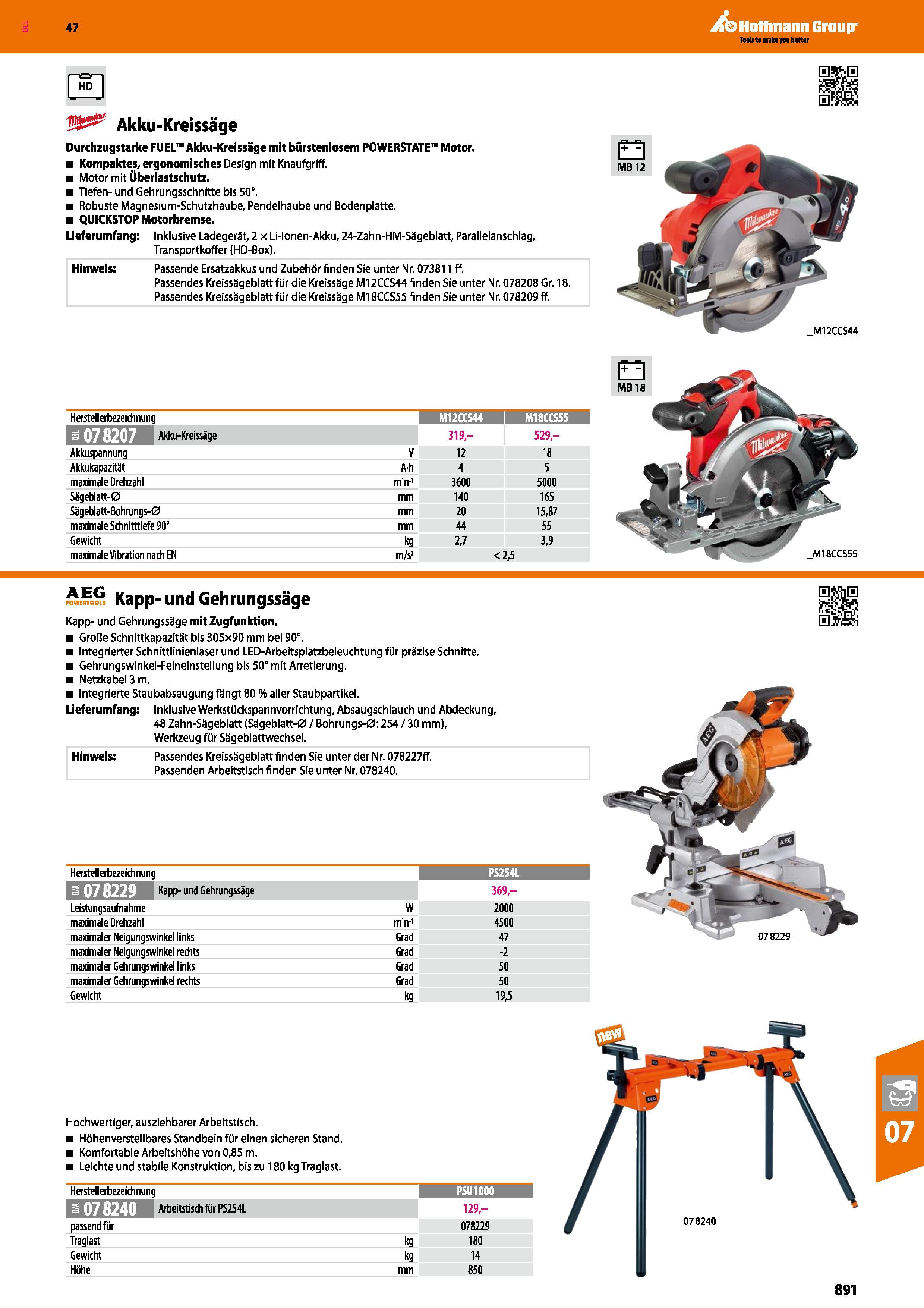 891 Akku-Kreissäge Durchzugstarke FUEL Akku-Kreissäge mit bürstenlosem POWERSTATE Motor Kompaktes, ergonomisches Design mit Knaufgriff Motor mit Über Каталог HOFFMANN GROUP 2016 Ручной слесарно-монтажный и контрольно-измерительный инструмент и приборы для предприятий машиностроения и мастерских сервисного обслуживания 47 версия издания Стр. 891 DEU