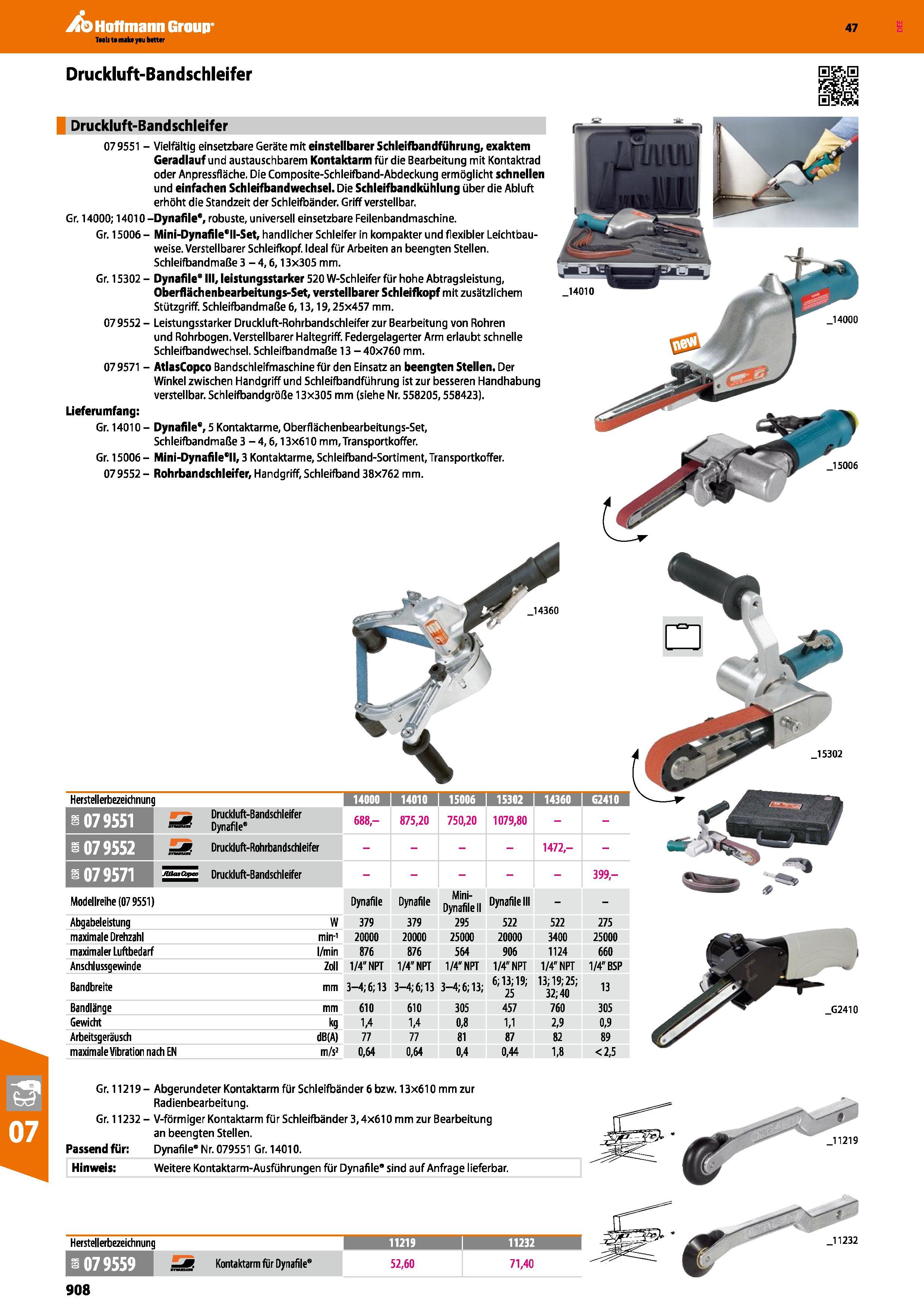 908 Hoffmann Group Taoist maktyau betttr Druckluft-Bandschleifer 47 ÜÜ Gr 11219- Abgerundeter Kontaktarm für Schleifbänder 6 bzw 13x610 mm zur Radien Каталог HOFFMANN GROUP 2016 Ручной слесарно-монтажный и контрольно-измерительный инструмент и приборы для предприятий машиностроения и мастерских сервисного обслуживания 47 версия издания Стр. 908 DEU