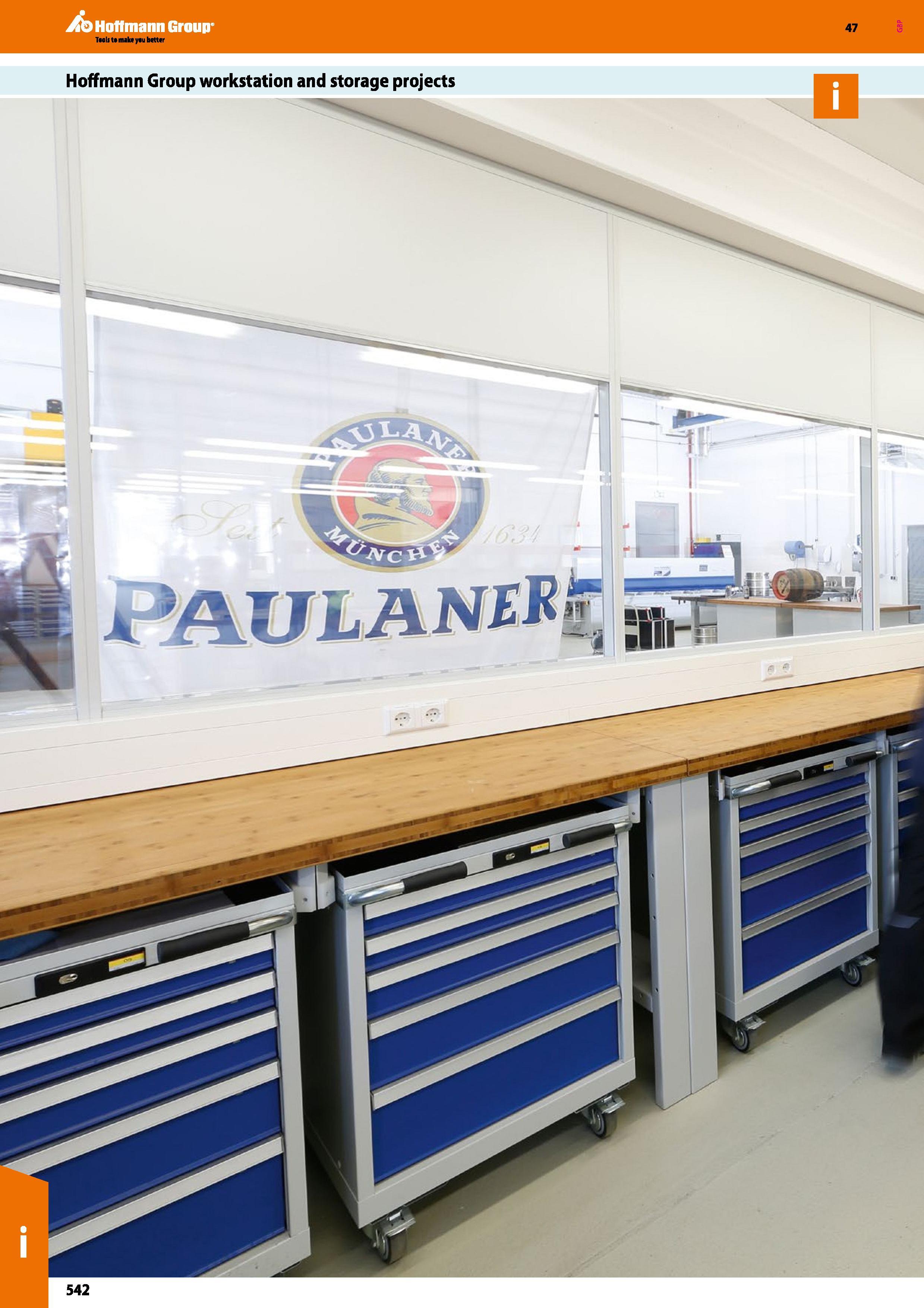 542 Hoffmann Group Taals to make yau better Hoffmann Group 47 workstation and storage projects Каталог HOFFMANN GROUP 2016 Производственная мебель для работы хранения и транспортировки в условиях промышленных предприятий и сервисных мастерских Вер. 47 ENG Стр. 542