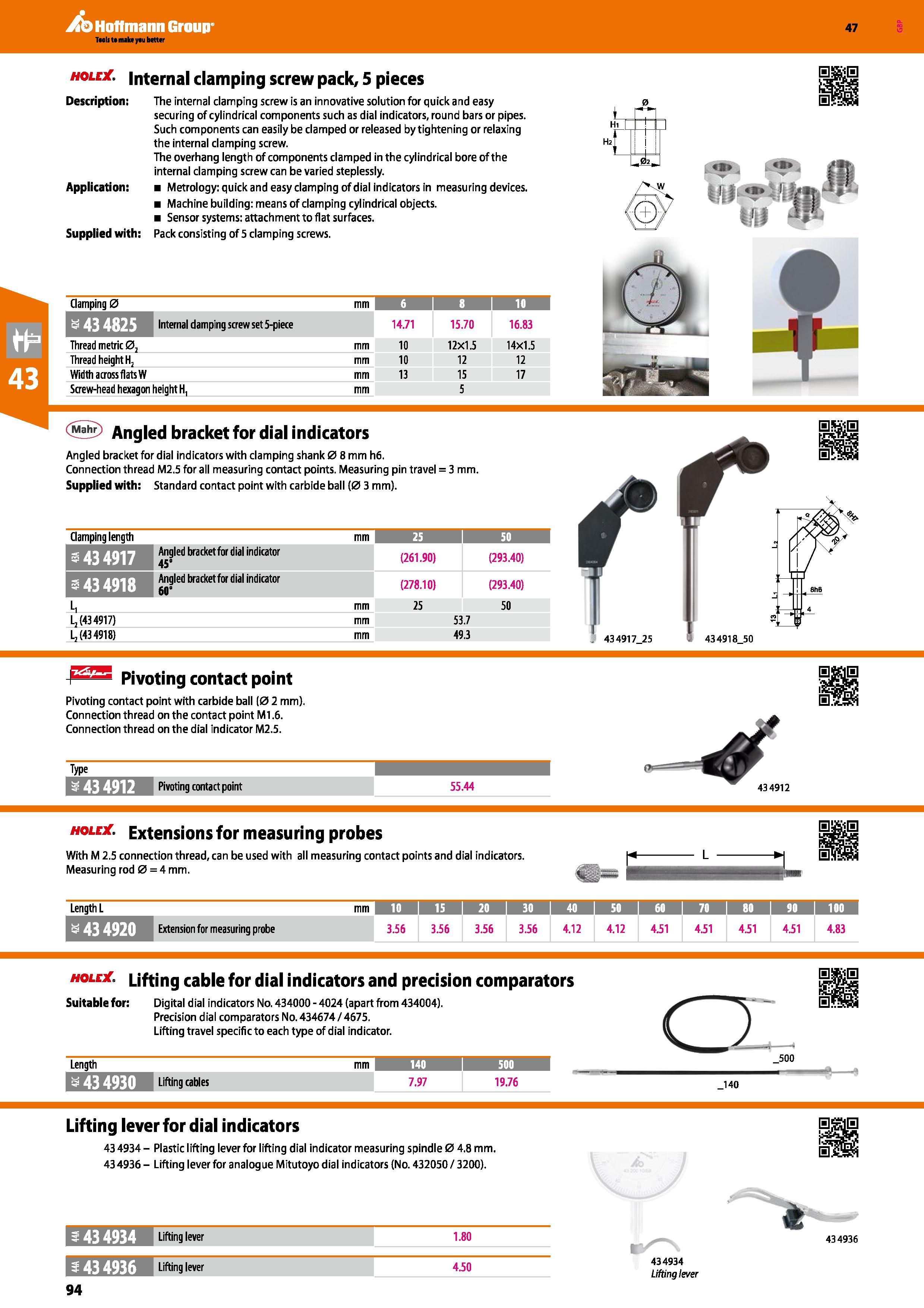 94 Hoffmann Group 47 hole , internal clamping screw pack, 5 pieces Description: The internal damping screw is an innovative solution for quick and e Каталог HOFFMANN GROUP 2016 Ручной слесарно-монтажный и измерительный инструмент и оборудование от комплексного поставщика промышленных предприятий Вер. 47 Англ. Стр. 94