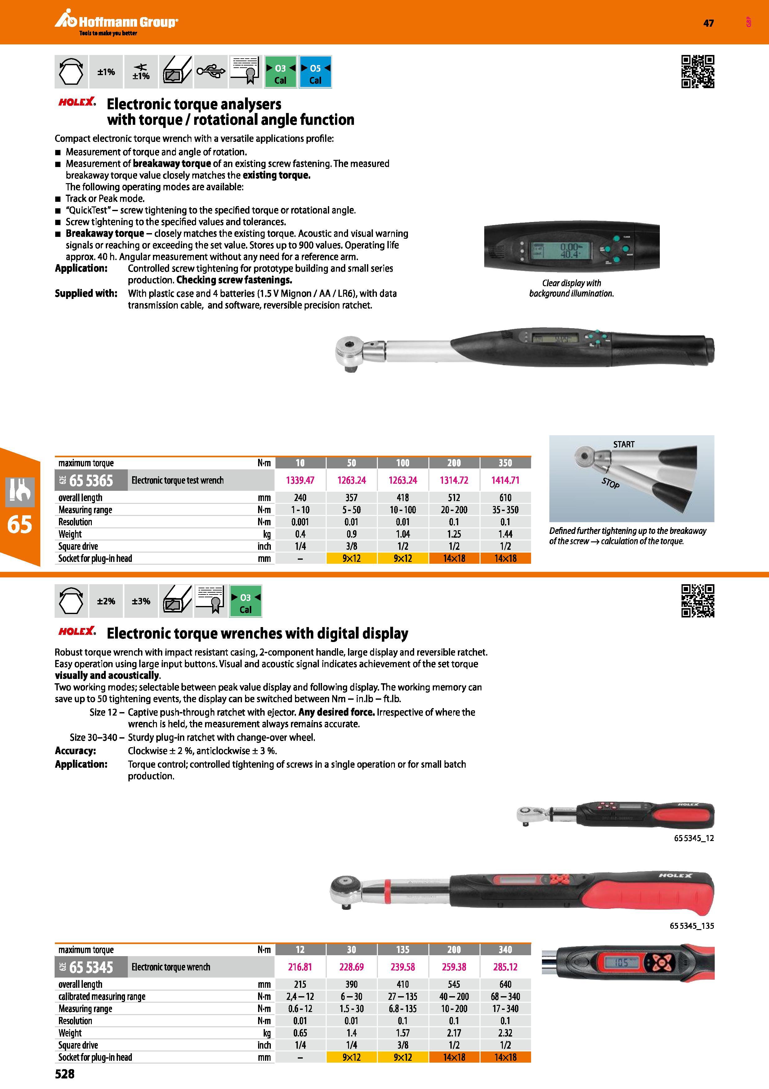 528 Hoffmann Group 47 0 ±1% Cal J Cal holex Electronic torque analysers with torque / rotational angle function Compact electronic torque wrench with Каталог HOFFMANN GROUP 2016 Ручной слесарно-монтажный и измерительный инструмент и оборудование от комплексного поставщика промышленных предприятий Вер. 47 Англ. Стр. 528