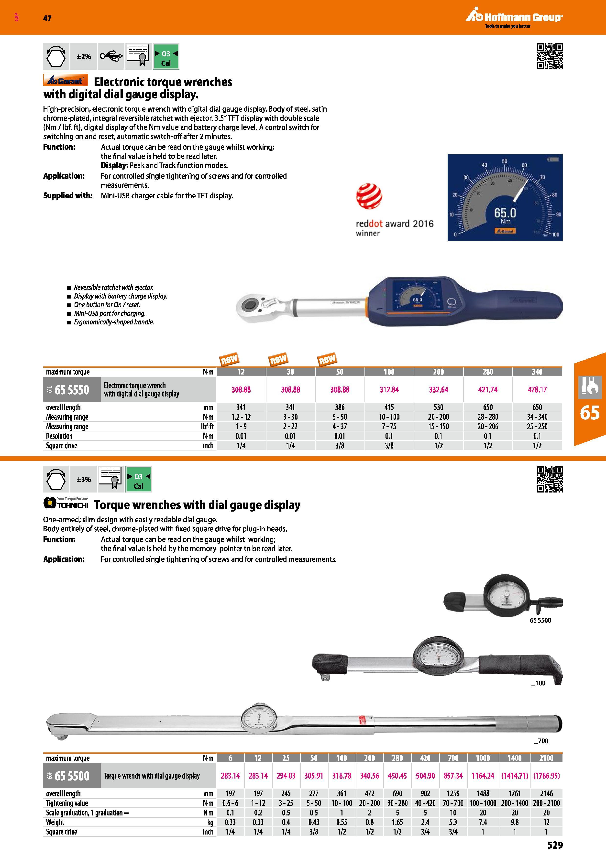 529 47 Hoffmann Group Q ±2% bGaiant Electronic torque wrenches with digital dial gauge display High-precision, electronic torque wrench with digital Каталог HOFFMANN GROUP 2016 Ручной слесарно-монтажный и измерительный инструмент и оборудование от комплексного поставщика промышленных предприятий Вер. 47 Англ. Стр. 529