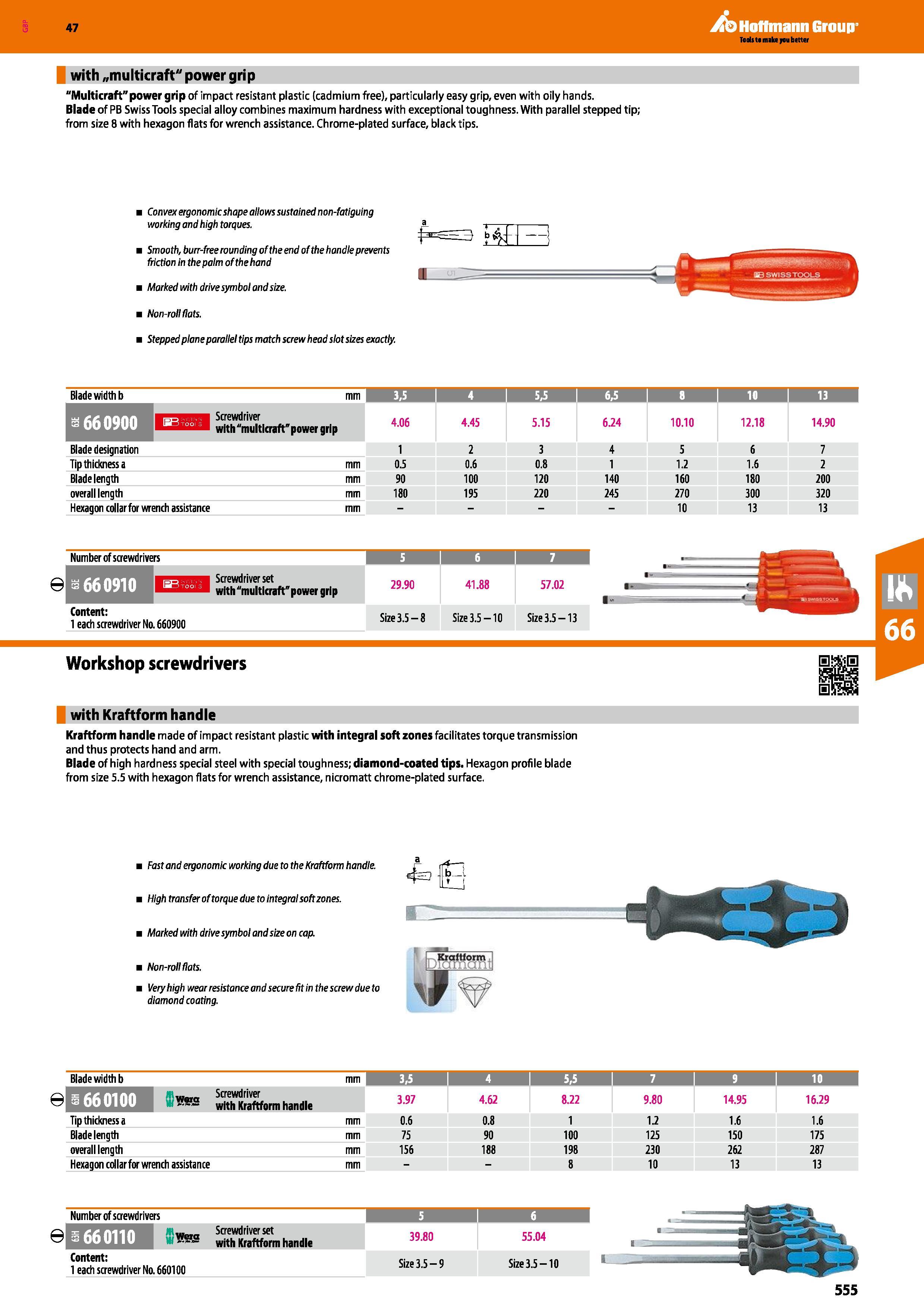 555 Hoffmann Group 47 with „multicraft power grip Multicraft power grip of impact resistant plastic (cadmium free), particularly easy grip, even with Каталог HOFFMANN GROUP 2016 Ручной слесарно-монтажный и измерительный инструмент и оборудование от комплексного поставщика промышленных предприятий Вер. 47 Англ. Стр. 555