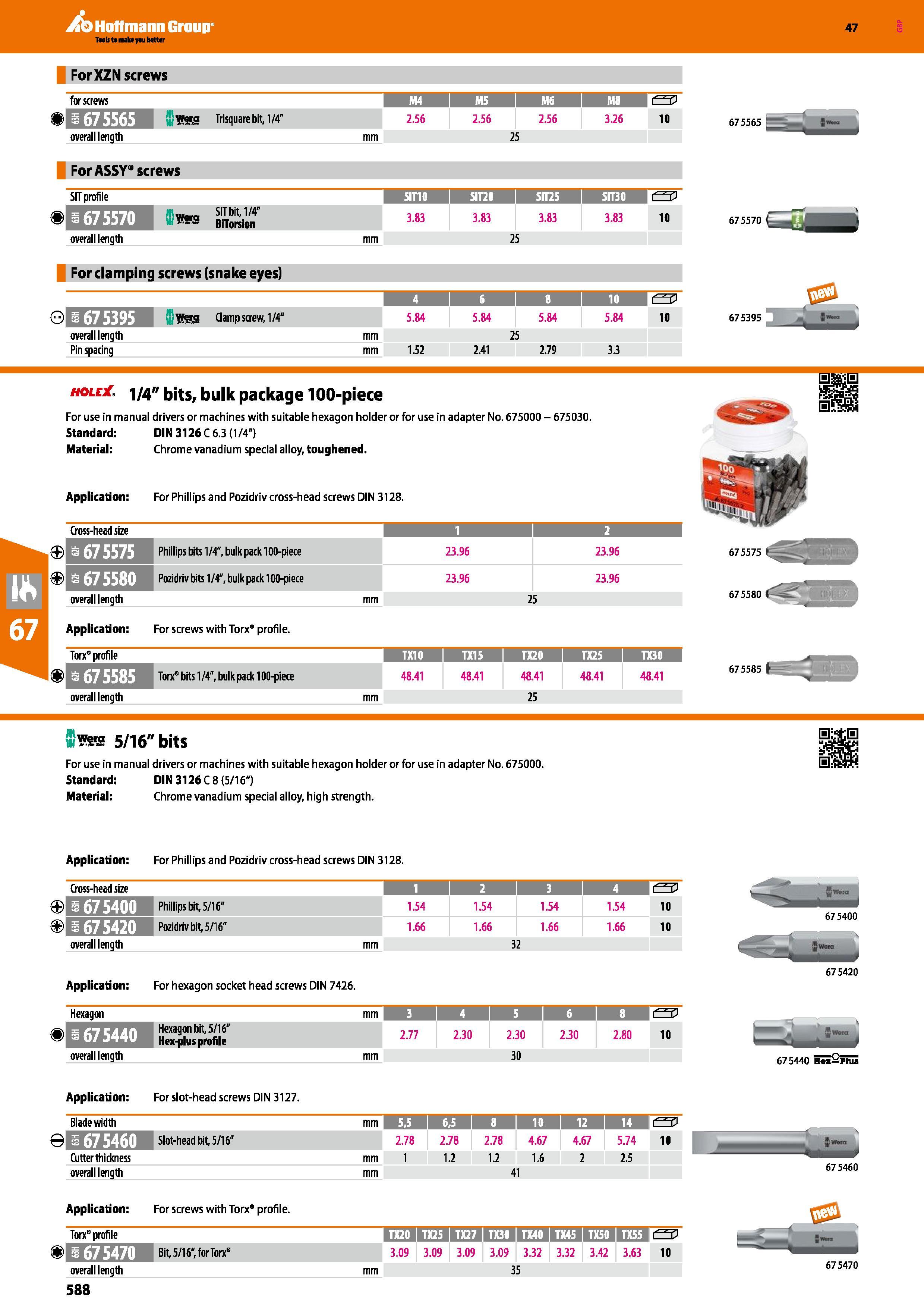 588 Hoffmann Group 47 ForXZN screws for screws overall length For ASSY screws j Wara Trisquare bit, 11 A SIT profile SIT10 SIT20 SIT25 SIT30 O lmnkVi Каталог HOFFMANN GROUP 2016 Ручной слесарно-монтажный и измерительный инструмент и оборудование от комплексного поставщика промышленных предприятий Вер. 47 Англ. Стр. 588