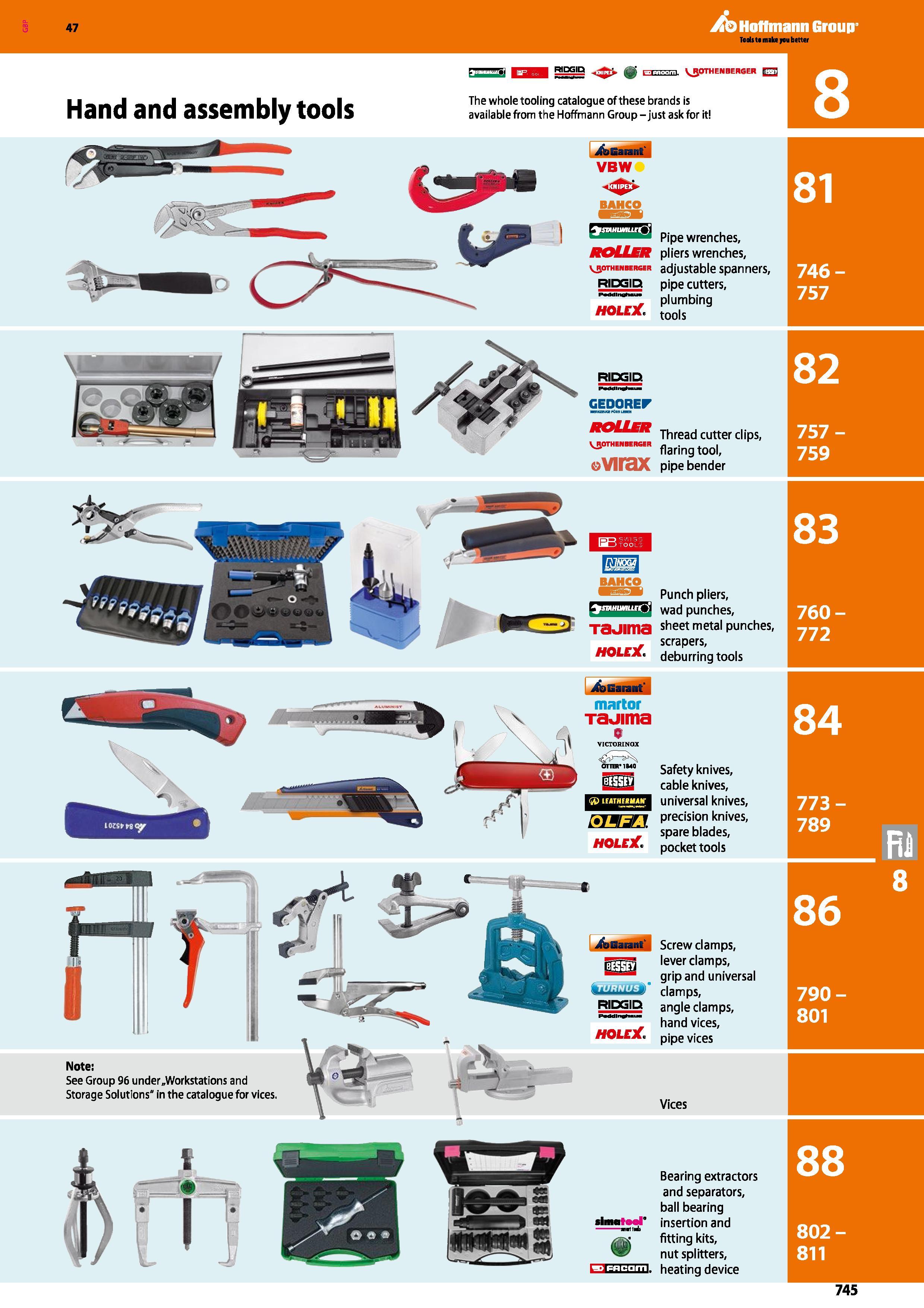 745 3 The whole tooling catalogue of these brands is available from the Hoffmann Group - just ask for it ife Hoffmann Group 81 746- 757 sbuuhbllfQ Pi Каталог HOFFMANN GROUP 2016 Ручной слесарно-монтажный и измерительный инструмент и оборудование от комплексного поставщика промышленных предприятий Вер. 47 Англ. Стр. 745