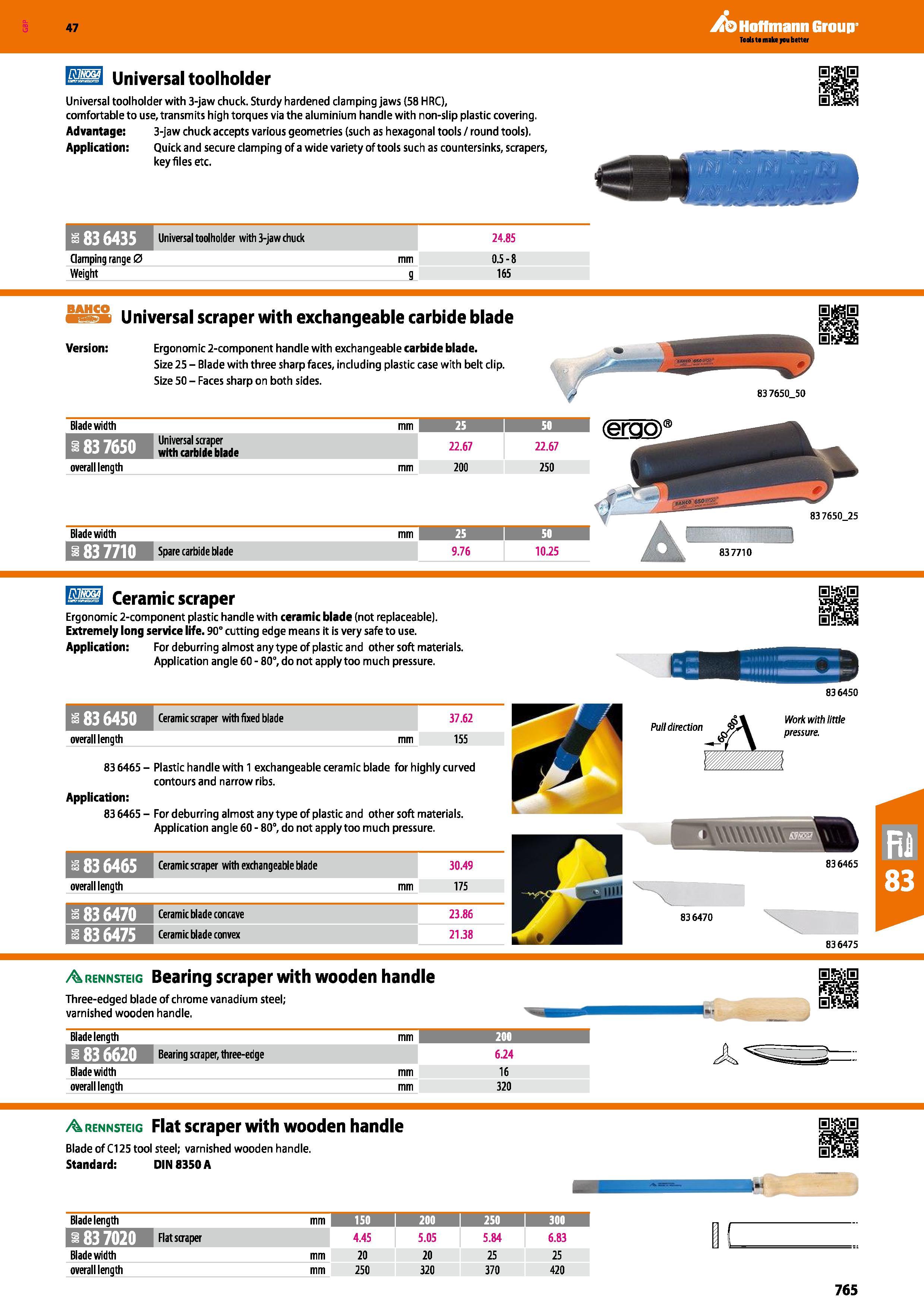 765 Hoffmann Group 47 Universal toolholder Universal toolholder with 3-jaw chuck Sturdy hardened clamping jaws (58 HRC), comfortable to use, transmit Каталог HOFFMANN GROUP 2016 Ручной слесарно-монтажный и измерительный инструмент и оборудование от комплексного поставщика промышленных предприятий Вер. 47 Англ. Стр. 765