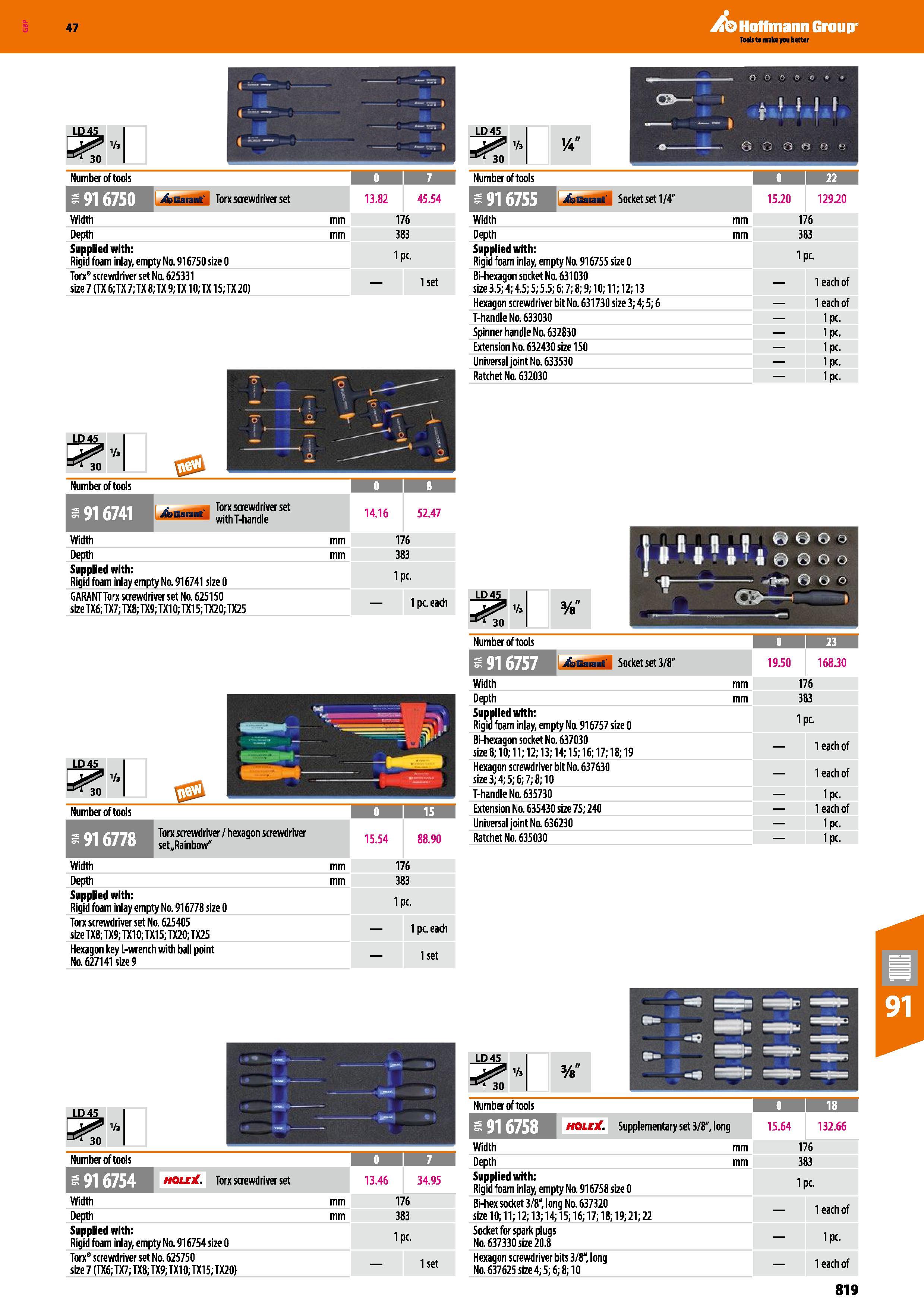 819 Hoffmann Group 47 LD45 CRT Vi l 1 ‘ ) t , i 1 : g - i 1 t O o LD45 CRT Vs I Number of tools 916741 JteyUiaufc'’ Torx screwdriver set with T-handl Каталог HOFFMANN GROUP 2016 Ручной слесарно-монтажный и измерительный инструмент и оборудование от комплексного поставщика промышленных предприятий Вер. 47 Англ. Стр. 819