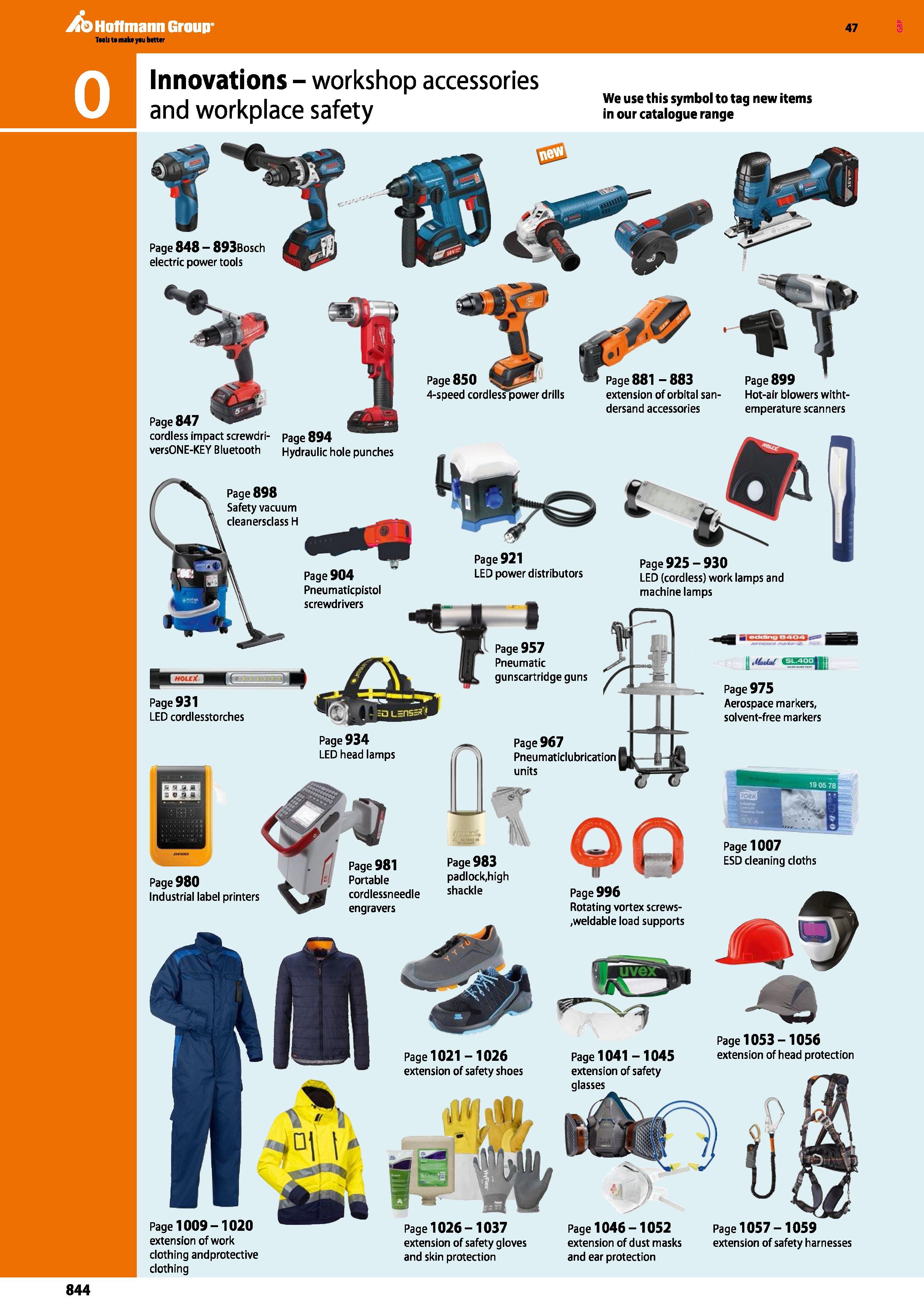 844 Hoffmann Group 47 Innovations - workshop accessories and workplace safety We use this symbol to tag new items in our catalogue range 844 Page 848 Каталог HOFFMANN GROUP 2016 Ручной слесарно-монтажный и измерительный инструмент и оборудование от комплексного поставщика промышленных предприятий Вер. 47 Англ. Стр. 844