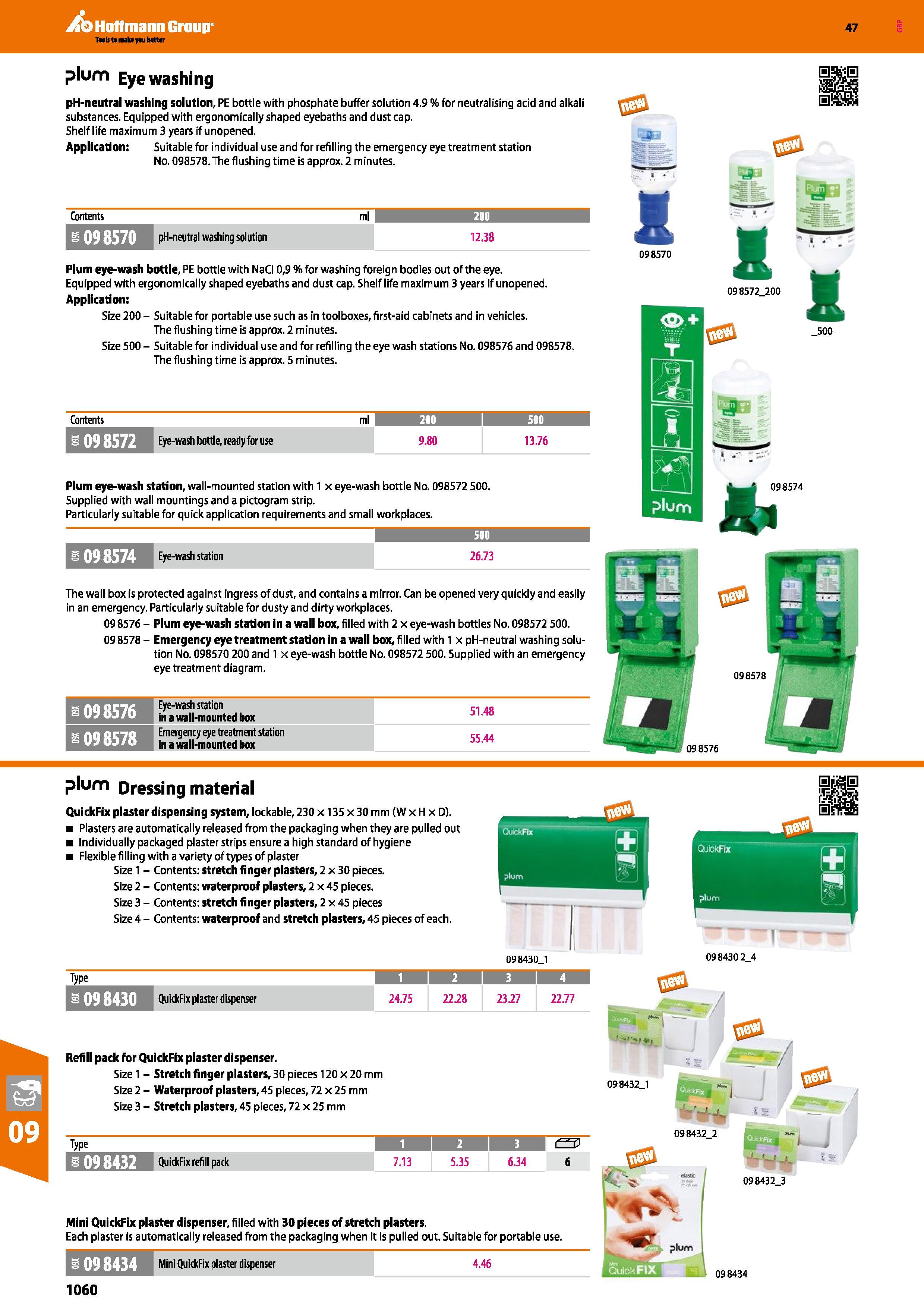 1060 Hoffmann Group 47 plum Eye washing pH-neutral washing solution, PE bottle with phosphate buffer solution 4 9 % for neutralising acid and alkali s Каталог HOFFMANN GROUP 2016 Ручной слесарно-монтажный и измерительный инструмент и оборудование от комплексного поставщика промышленных предприятий Вер. 47 Англ. Стр. 1060