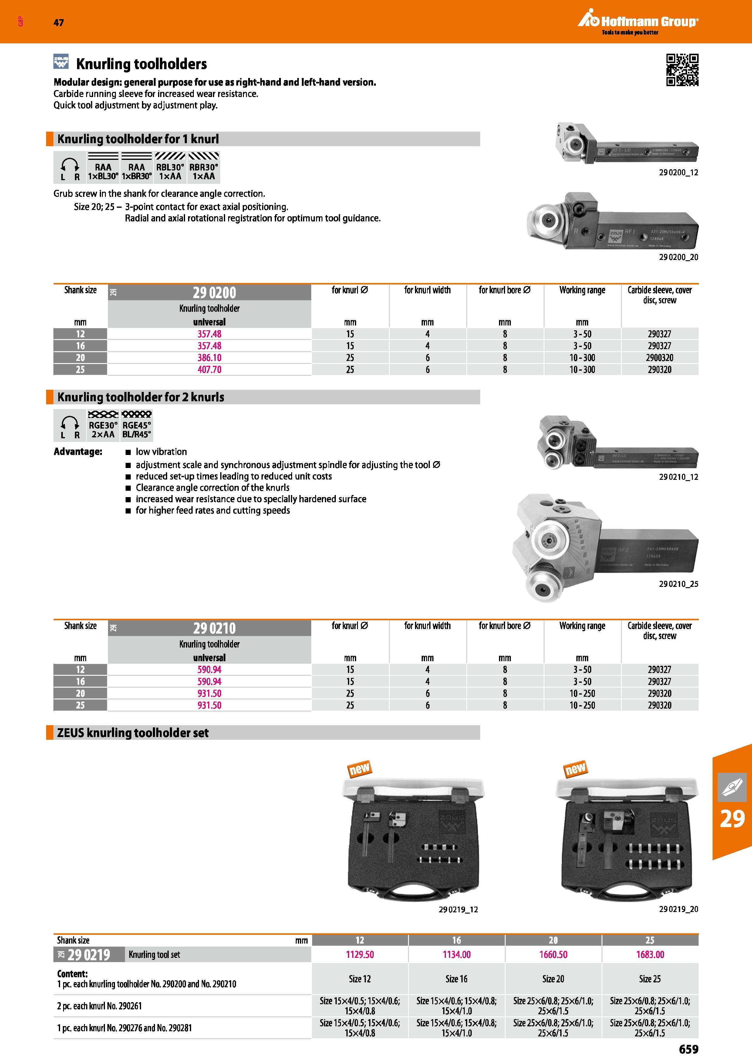 659 Hoffmann Group 47 Knurling toolholders Modular design: general purpose for use as right-hand and left-hand version Carbide running sleeve for inc Каталог HOFFMANN GROUP 2016 Станочный режущий и вспомогательный инструмент для металлорежущих универсальных станков центров и комплексов с ЧПУ Версия 47 Стр. 659