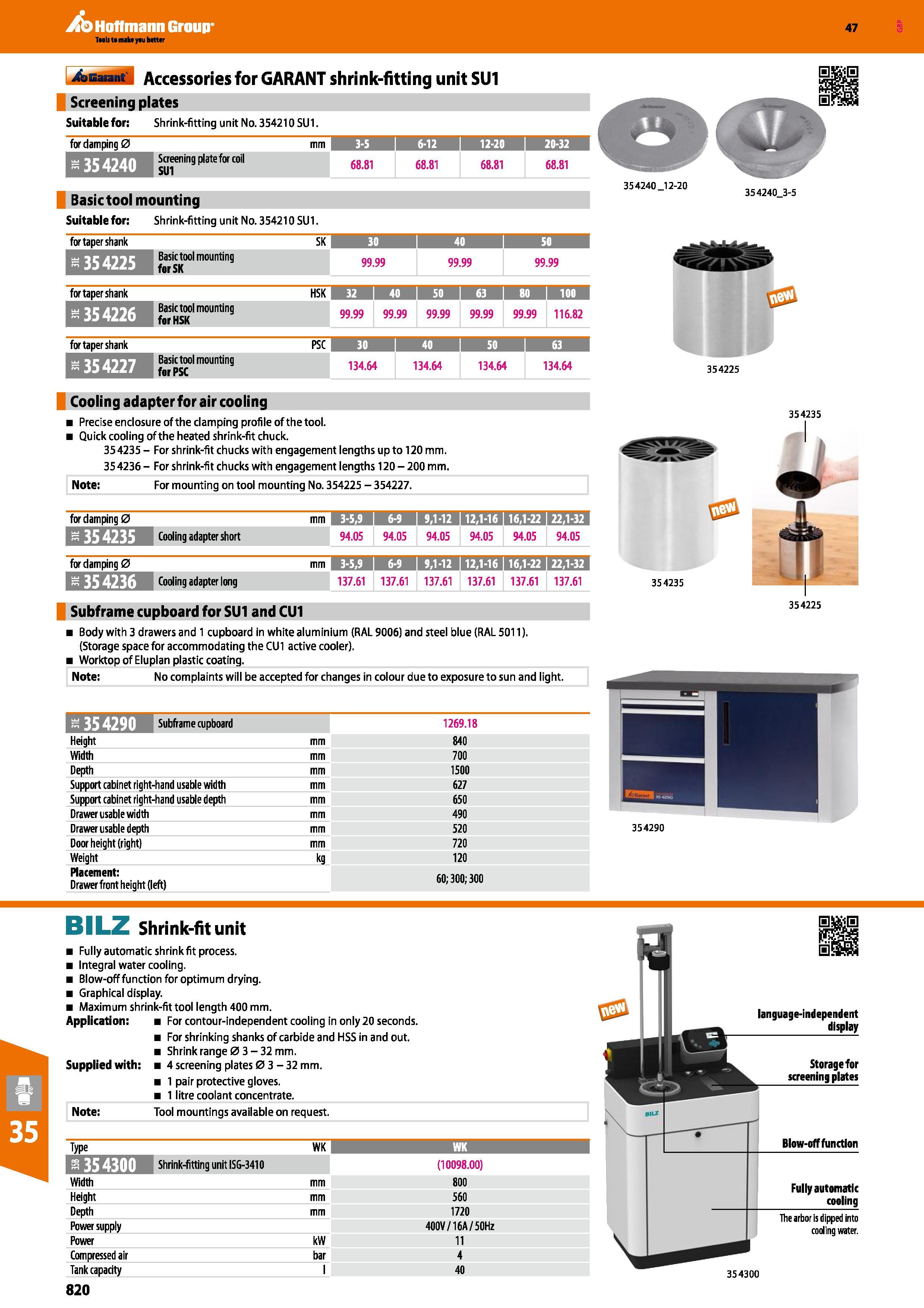 820 Hoffmann Group 47 Accessories for GARANT shrink-fitting unit SU1 Screening plates Suitable for: Shrink-fitting unit No 354210SU1 for damping 0 mm Каталог HOFFMANN GROUP 2016 Станочный режущий и вспомогательный инструмент для металлорежущих универсальных станков центров и комплексов с ЧПУ Версия 47 Стр. 820