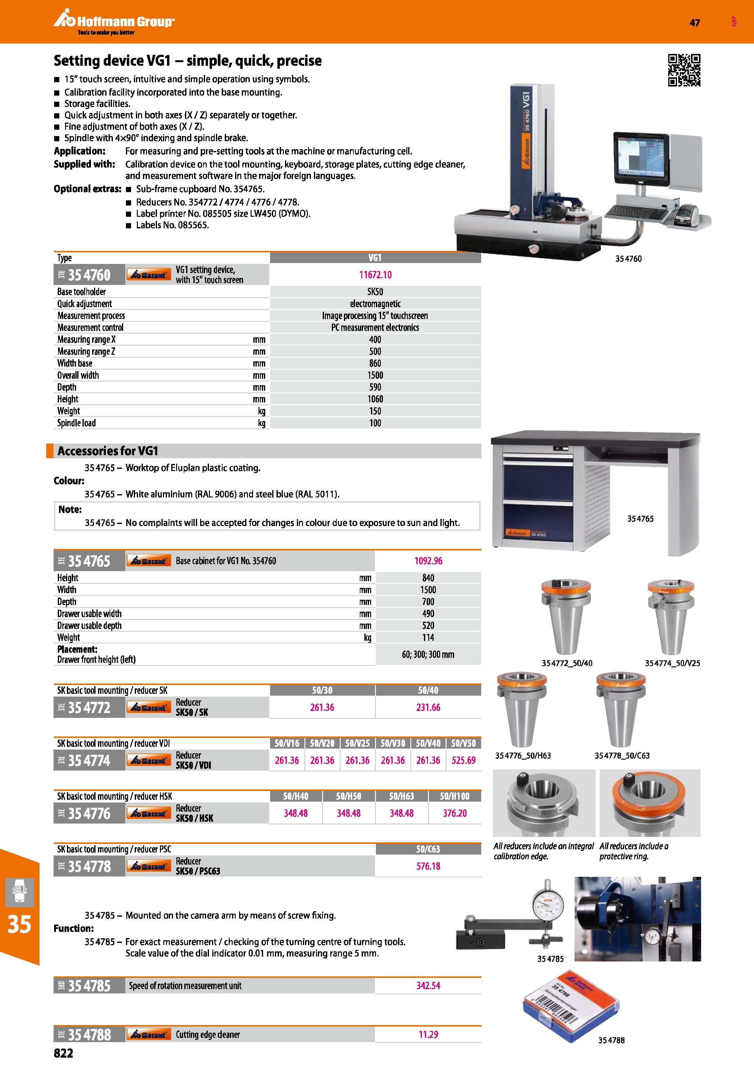 822 Hoffmann Group 47 Type r j VG1 setting device, “ i - with 15 touch screen Base toolholder Quick adjustment Measurement process Measurement contro Каталог HOFFMANN GROUP 2016 Станочный режущий и вспомогательный инструмент для металлорежущих универсальных станков центров и комплексов с ЧПУ Версия 47 Стр. 822