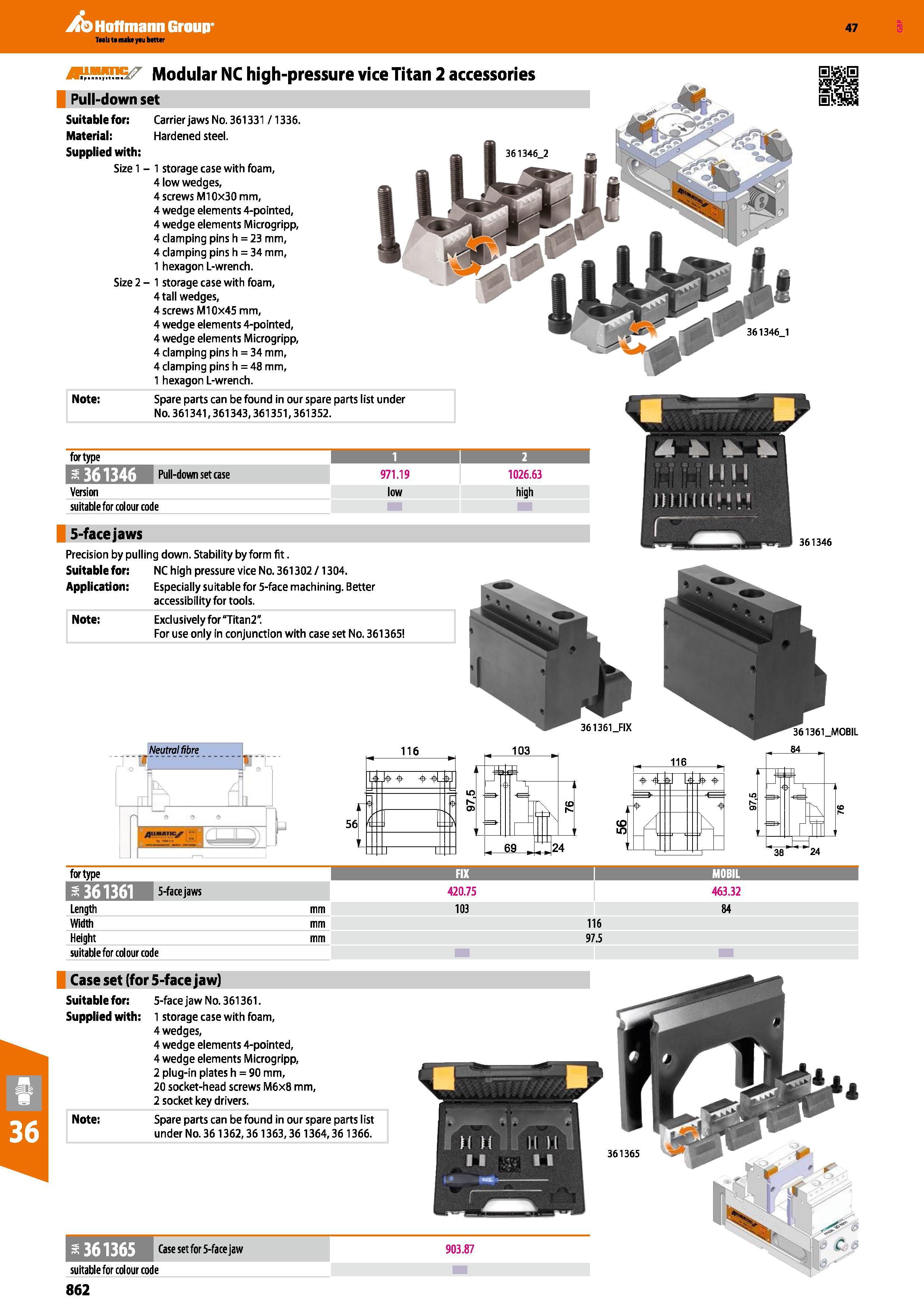 862 Hoffmann Group for type 1 1 I 2 1 a 361346 IMB1T 971 19 1026 63 Version low high suitable for colour code 5-face jaws Precision by pulling down S Каталог HOFFMANN GROUP 2016 Станочный режущий и вспомогательный инструмент для металлорежущих универсальных станков центров и комплексов с ЧПУ Версия 47 Стр. 862