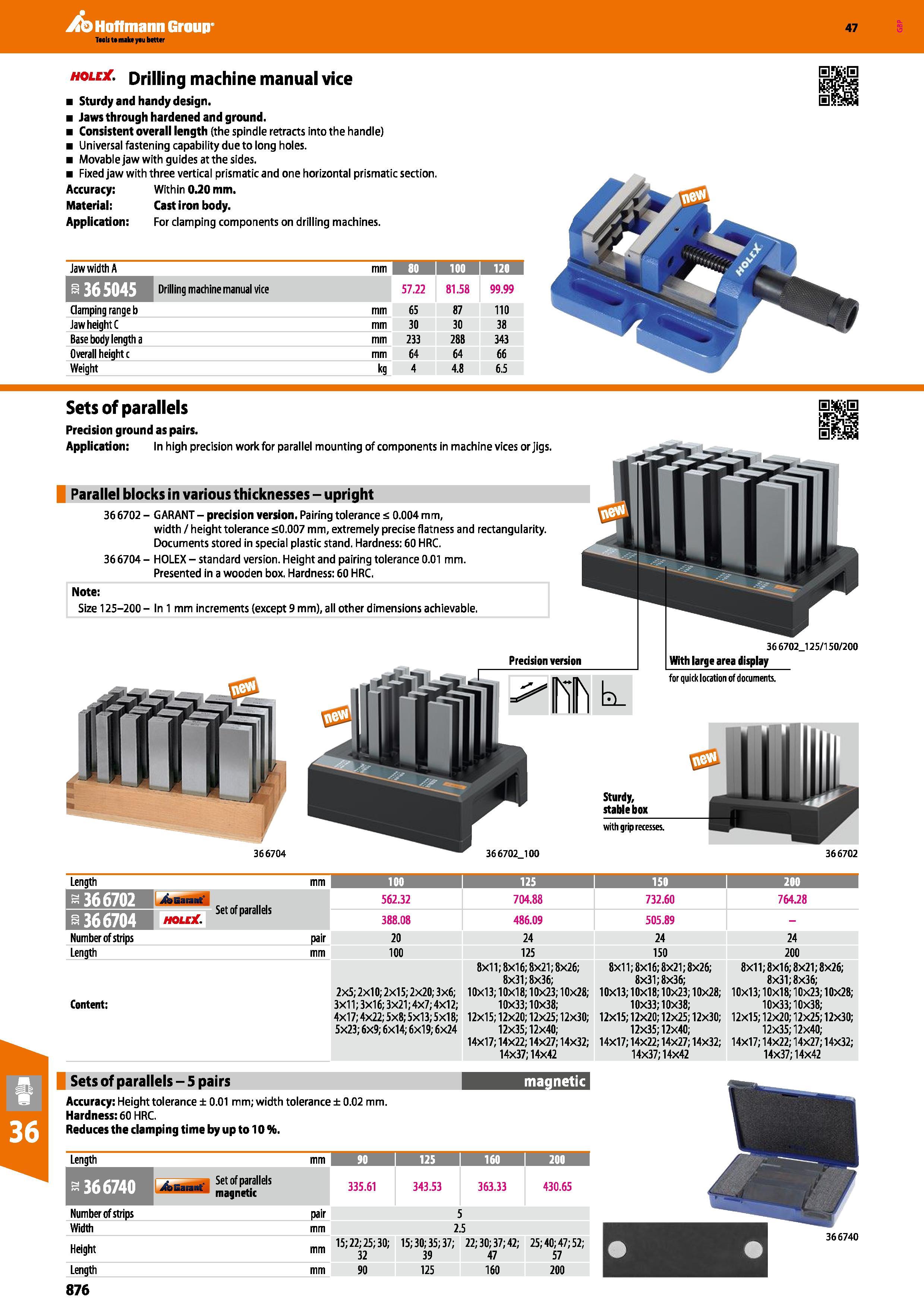 876 Hoffmann Group Tm It t make yau better hole Drilling machine manual vice Sturdy and handy design Jaws through hardened and ground Consistent over Каталог HOFFMANN GROUP 2016 Станочный режущий и вспомогательный инструмент для металлорежущих универсальных станков центров и комплексов с ЧПУ Версия 47 Стр. 876