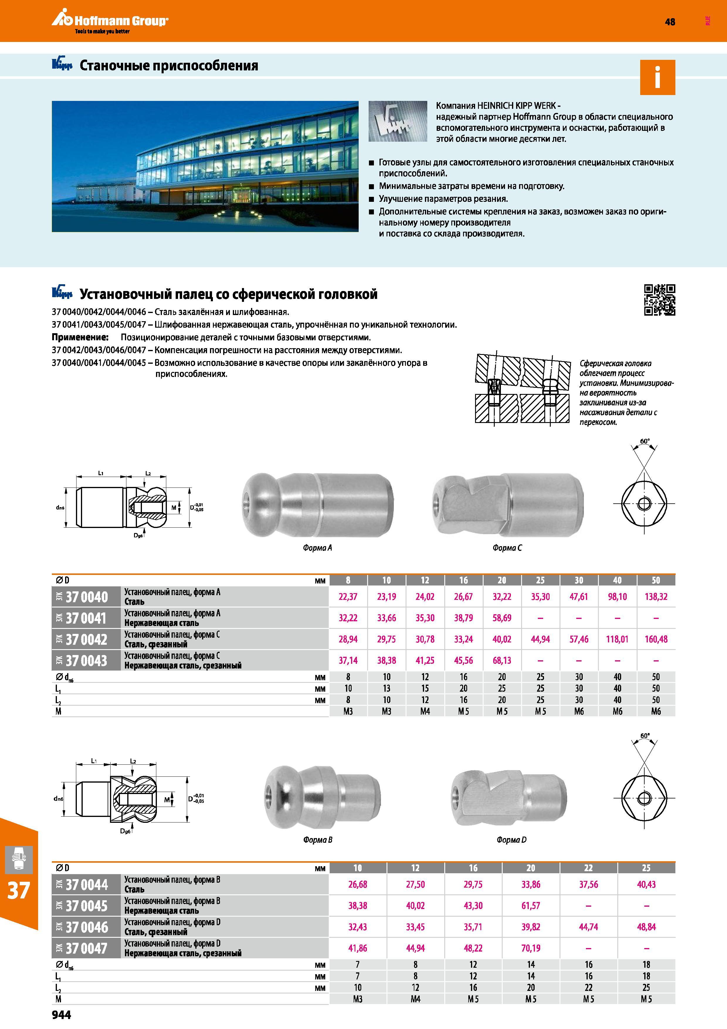 944 Компания HEINRICH KIPP WERK- надежный партнер Hoffmann Group в области специального вспомогательного инструмента и оснастки, работающий в этой области Каталог HOFFMANN GROUP 2017 Инструмент режущий и вспомогательный для металлорежущих промышленных станков Резцы токарные Концевые твердосплавные фрезы Зажимные патроны Стр. 944