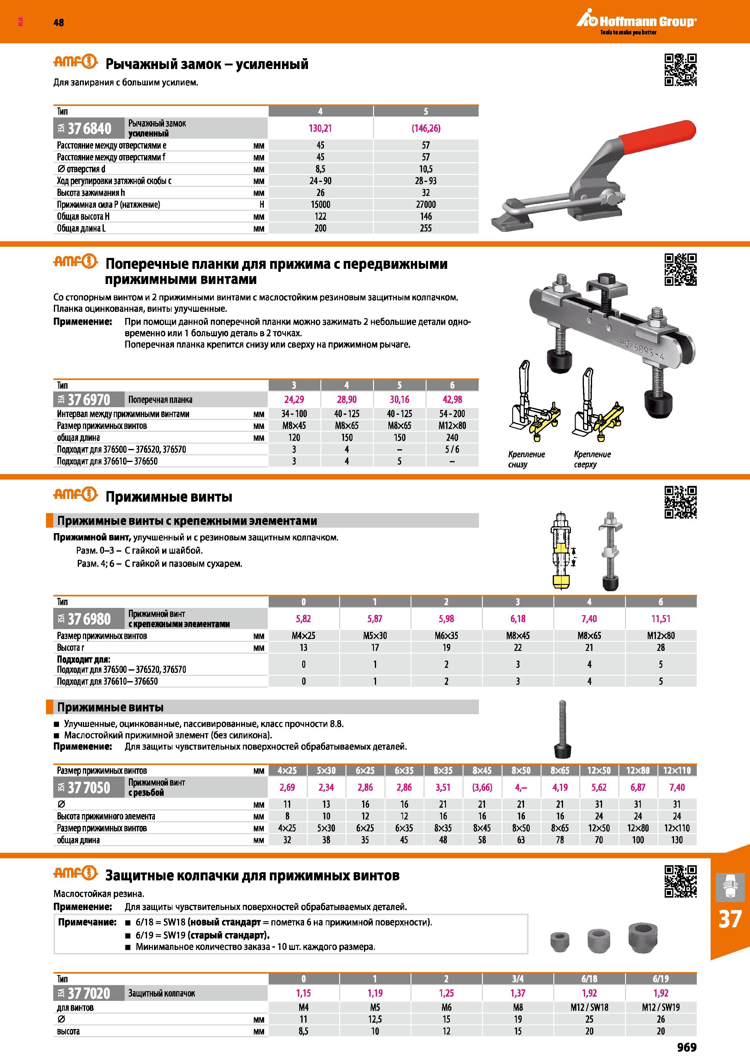 969 Hoffmann Group Рычажный замок Для запирания с большим усилием -усиленный Тип Рычажный замок БЕ 4Дж усиленный 130,21 (146,26) Расстояние между отверсти Каталог HOFFMANN GROUP 2017 Инструмент режущий и вспомогательный для металлорежущих промышленных станков Резцы токарные Концевые твердосплавные фрезы Зажимные патроны Стр. 969