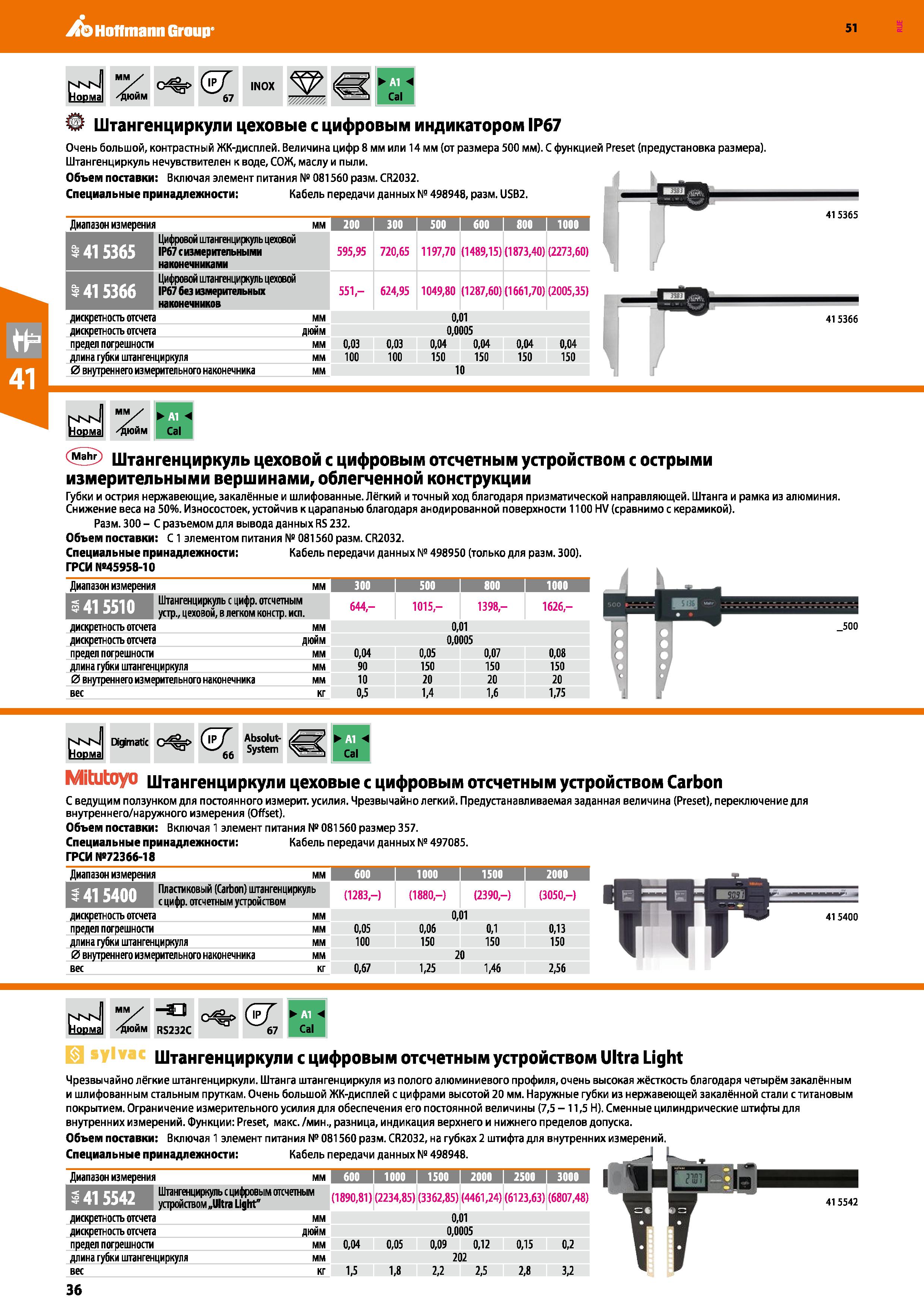 36 Hoffmann Group 51 О Штангенциркули цеховые с цифровым индикатором IP67 Очень большой, контрастный ЖК-дисплей Величина цифр 8 мм или 14 мм (от раз Каталог HOFFMANN GROUP 2020 Измерительный и ручной инструмент Инвентарь Абразивы Шлифовальные и отрезные круги Электроинструмент Пневмоинструмент Штангенциркули Стр. 36