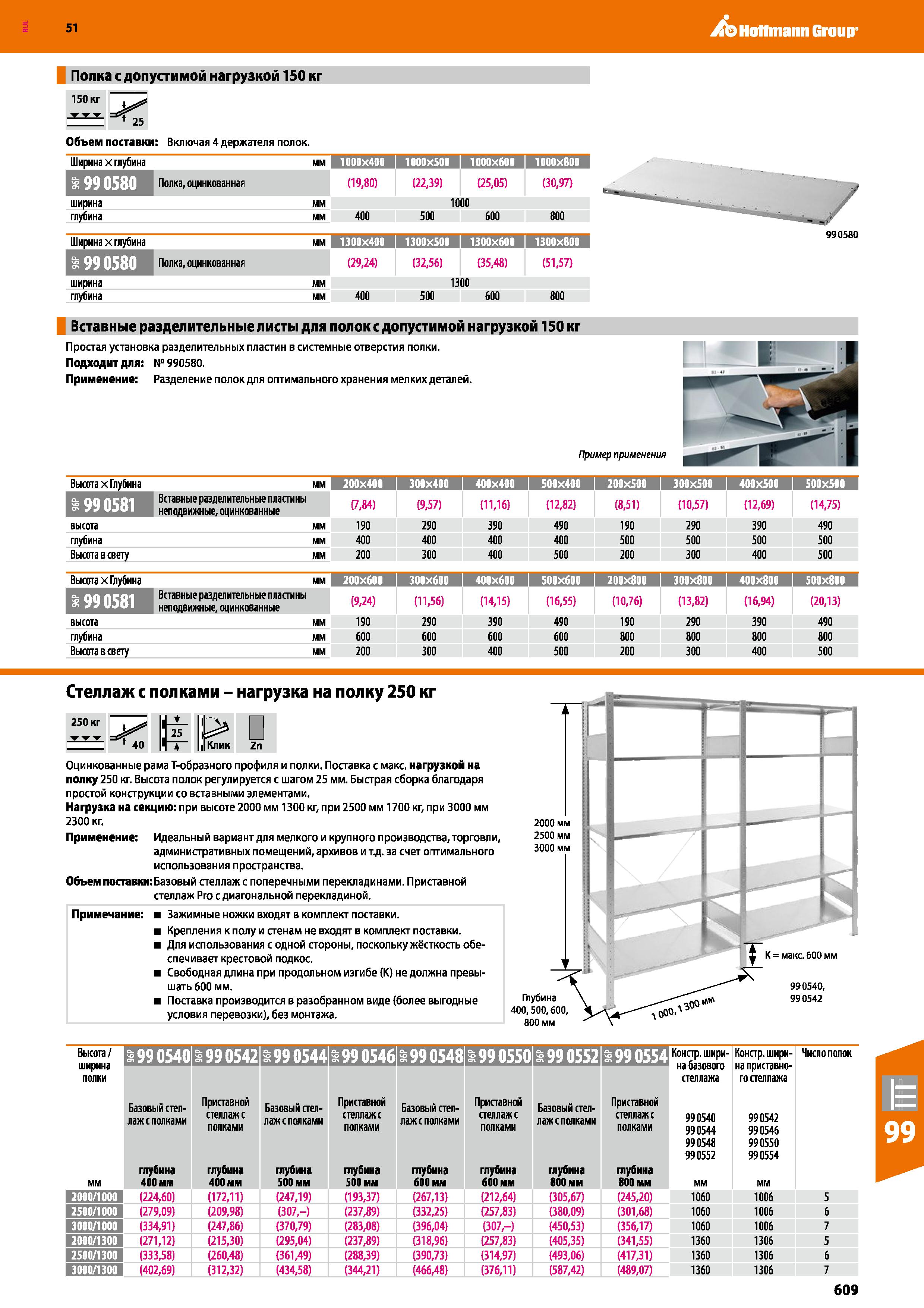 609 Hoffmann Group 51 Полка с допустимой нагрузкой 150 кг 150 кг 25 Объем поставки: Включая 4 держателя полок Ширина х глубина 1Ш1 1000x400 I 1000X50 Каталог HOFFMANN GROUP 2020 Промышленная мебель и складское оборудование для производств Системы хранения и транспортировки Тележки и шкафы для инструментов Стр. 609