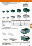 383 Open storage bins of sheet metal Of sheet metal to take high mechanical loads, high load-bearing strength when stacked High stability due to roll Каталог HOFFMANN GROUP 2016 Производственная мебель для работы хранения и транспортировки в условиях промышленных предприятий и сервисных мастерских Вер. 47 ENG Стр. 383