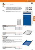257 48 Hoffmann Group Acarant Приставная тумба 27x36E 80 кг 942951 - СЗ выдвижными ящиками, с центральным запиранием Под ними - отделение с дверцей и Каталог HOFFMANN GROUP 2017 Мебель производственная Промышленные системы хранения Рабочие места Верстаки Автоматизированные шкафы Складское оборудование Стр. 257