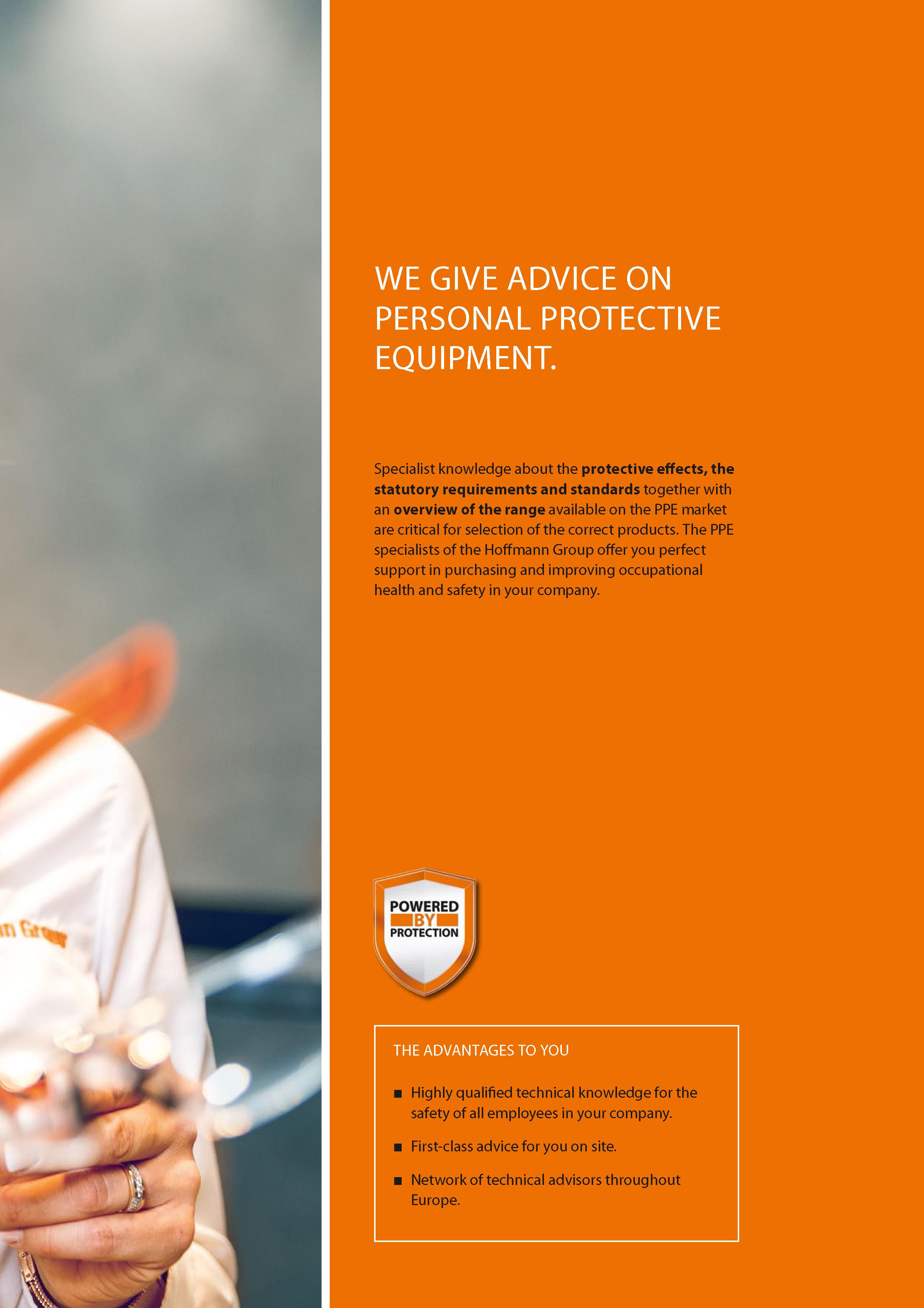 15 WE GIVE ADVICE ON PERSONAL PROTECTIVE EQUIPMENT Specialist knowledge about the protective effects, the statutory requirements and standards toget Каталог HOFFMANN GROUP 2020 Средства индивидуальной защиты органов зрения дыхания кожи СИЗ от поражения электрическим током шума Защитные перчатки Очки Специальная одежда Стр. 