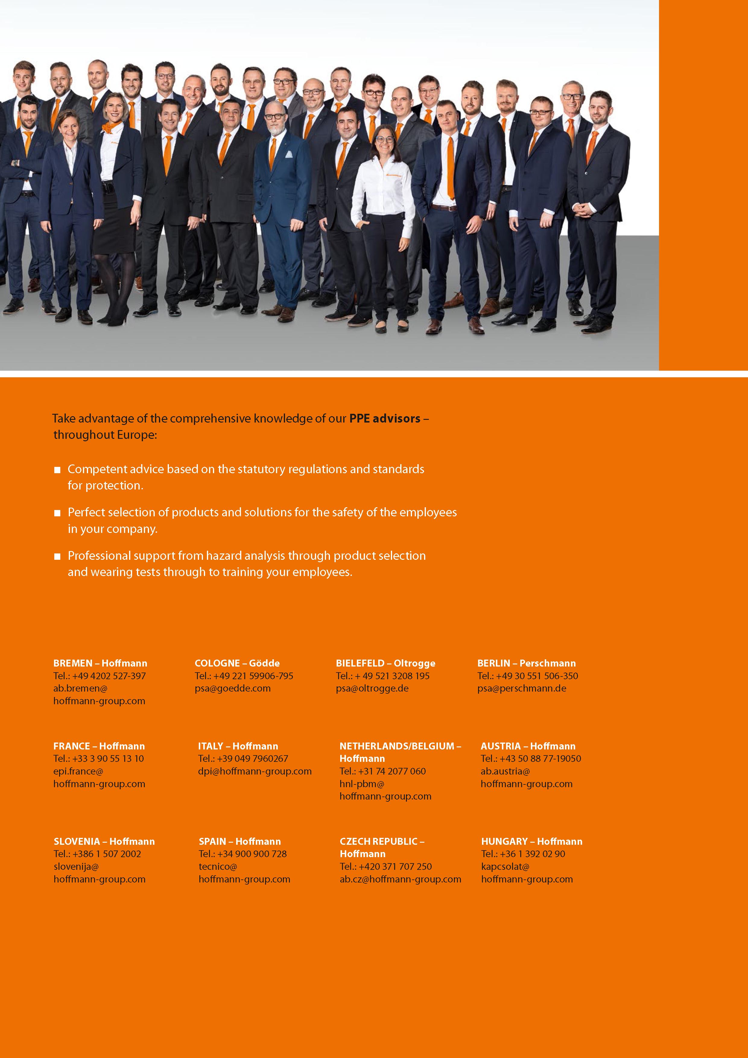 17 Take advantage of the comprehensive knowledge of our PPE advisors -throughout Europe: Competent advice based on the statutory regulations and sta Каталог HOFFMANN GROUP 2020 Средства индивидуальной защиты органов зрения дыхания кожи СИЗ от поражения электрическим током шума Защитные перчатки Очки Специальная одежда Стр. 