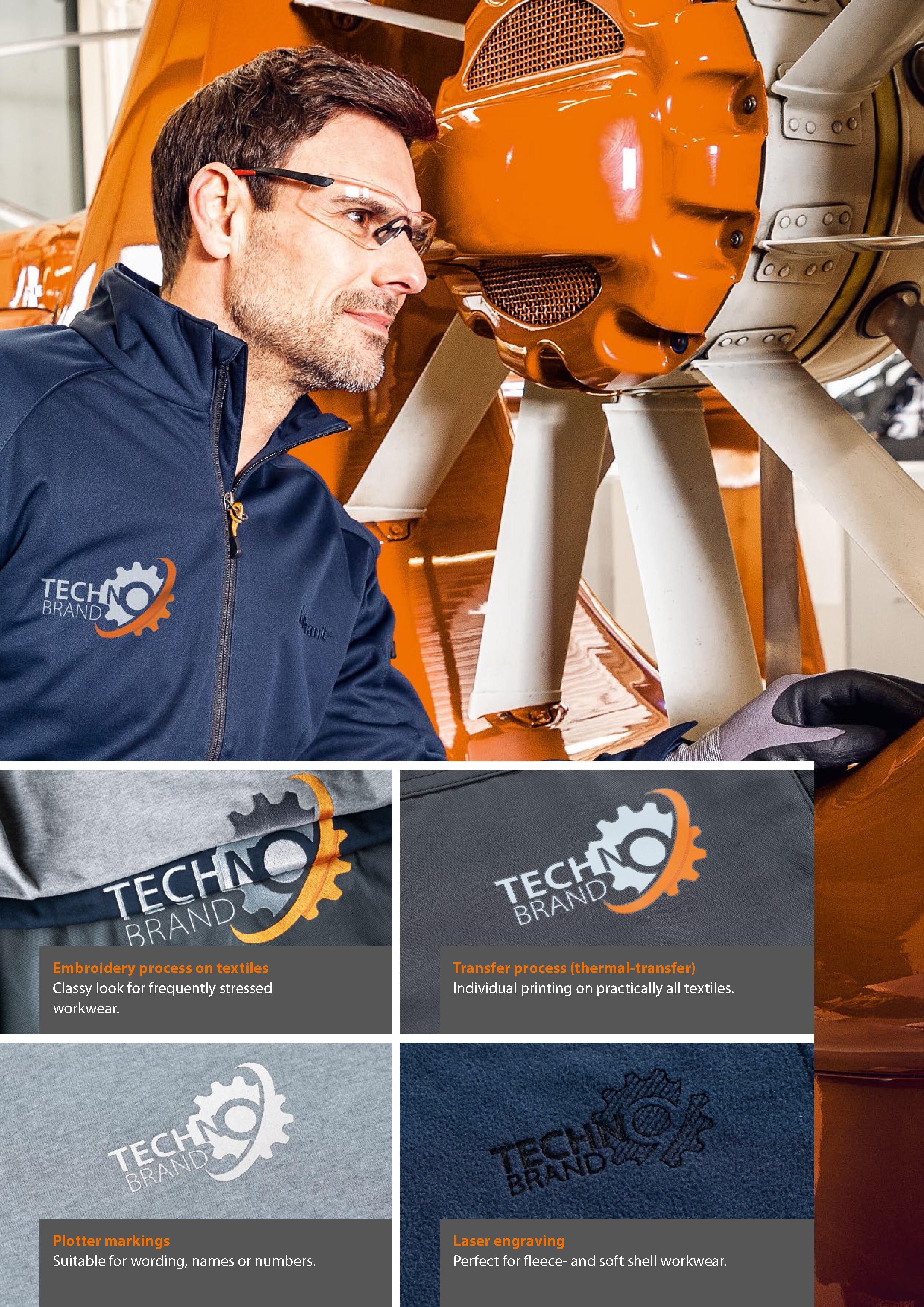 19 Embroidery process on textiles Classy look for frequently stressed workwear Transfer process (thermal-transfer) Individual printing on practicall Каталог HOFFMANN GROUP 2020 Средства индивидуальной защиты органов зрения дыхания кожи СИЗ от поражения электрическим током шума Защитные перчатки Очки Специальная одежда Стр. 
