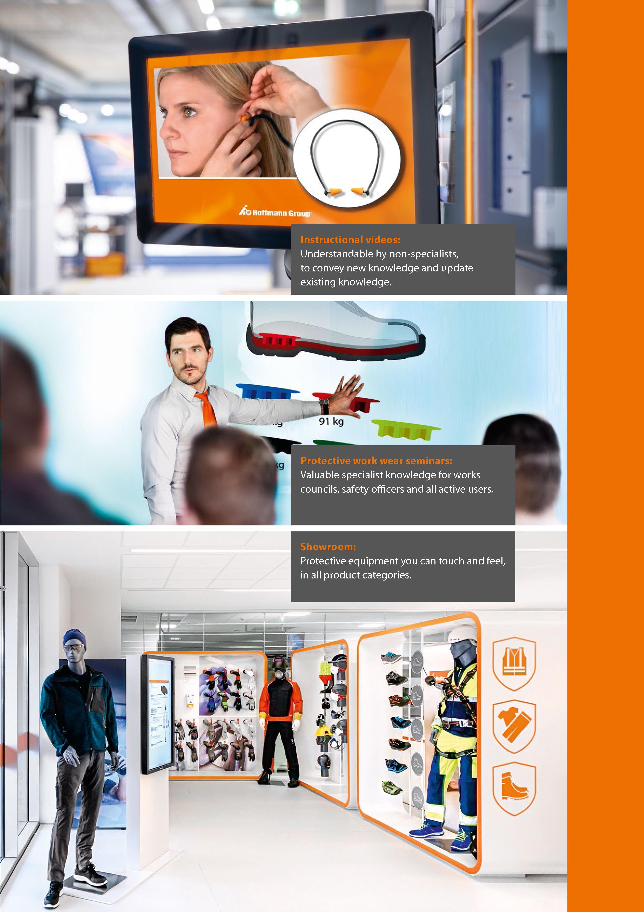 21 Protective work wear seminars: Valuable specialist knowledge for works councils, safety officers and all active users Showroom: Protective equipm Каталог HOFFMANN GROUP 2020 Средства индивидуальной защиты органов зрения дыхания кожи СИЗ от поражения электрическим током шума Защитные перчатки Очки Специальная одежда Стр. 
