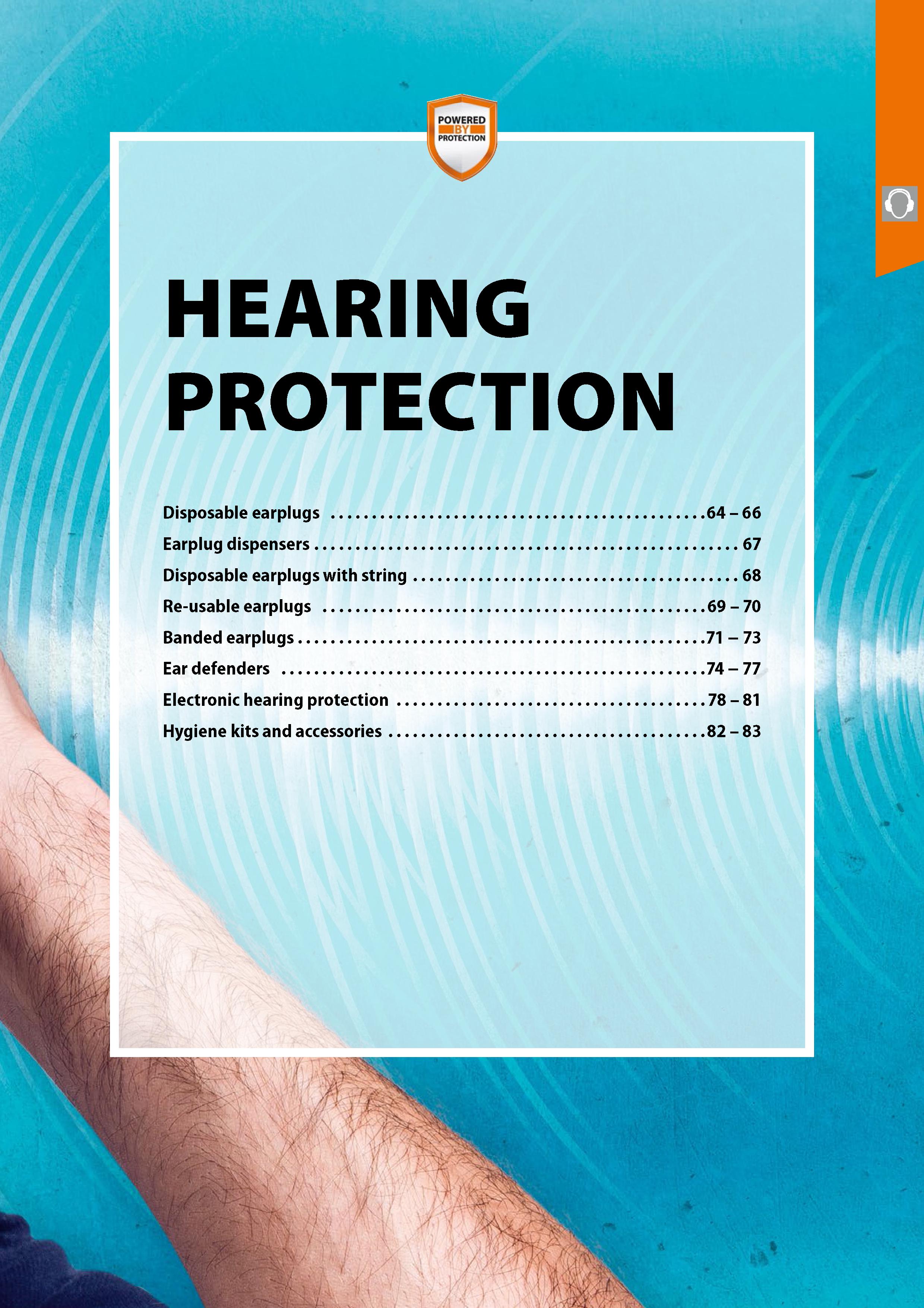 57 HEARING PROTECTION Disposable earplugs Earplug dispensers Disposable earplugs with string Re-usable earplugs Banded earplugs Ear defenders Electr Каталог HOFFMANN GROUP 2020 Средства индивидуальной защиты органов зрения дыхания кожи СИЗ от поражения электрическим током шума Защитные перчатки Очки Специальная одежда Стр. 57