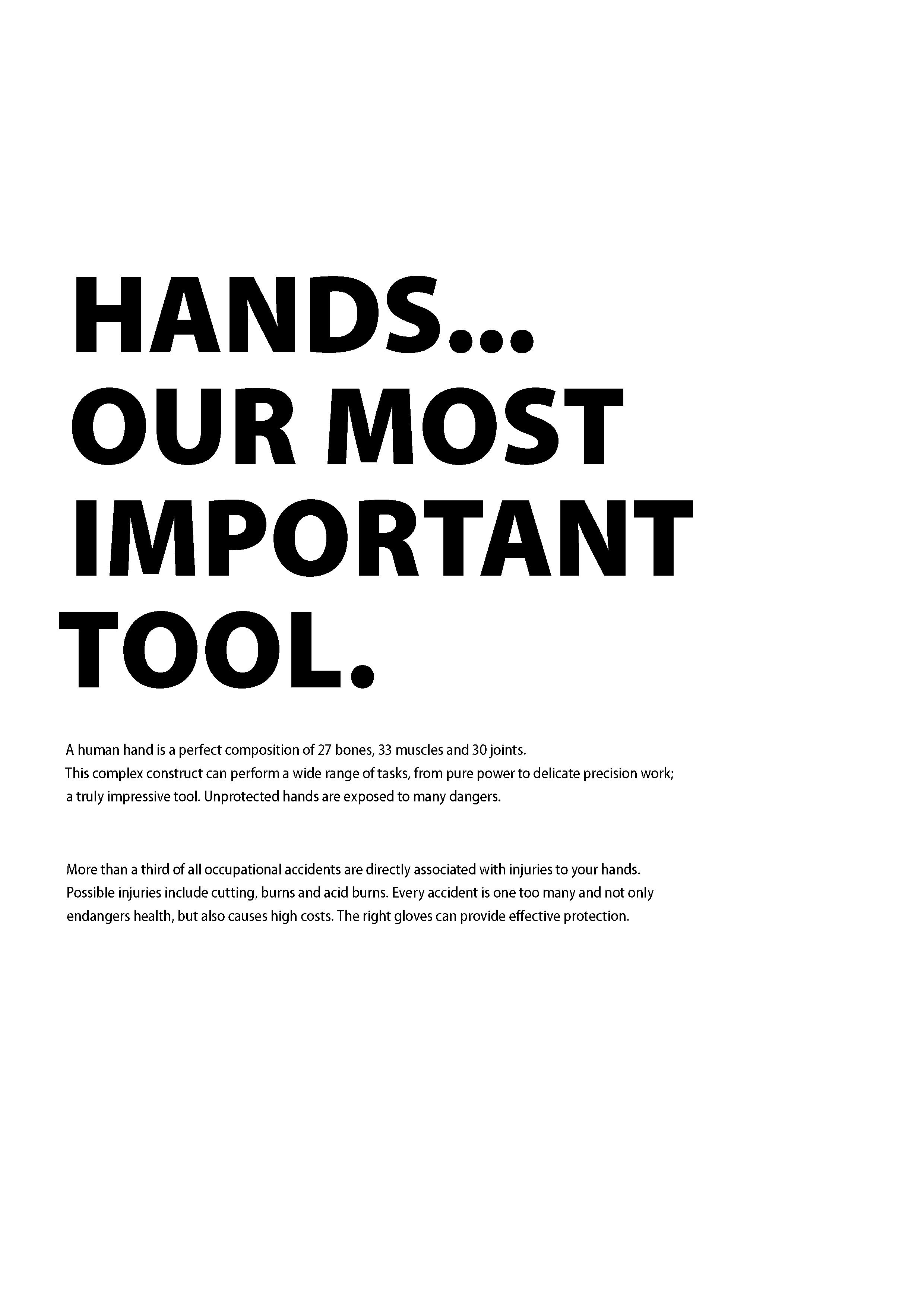 146 HANDS OUR MOST IMPORTANT TOOL A human hand is a perfect composition of 27 bones, 33 muscles and 30 joints This complex construct can perform a wi Каталог HOFFMANN GROUP 2020 Средства индивидуальной защиты органов зрения дыхания кожи СИЗ от поражения электрическим током шума Защитные перчатки Очки Специальная одежда Стр. 146