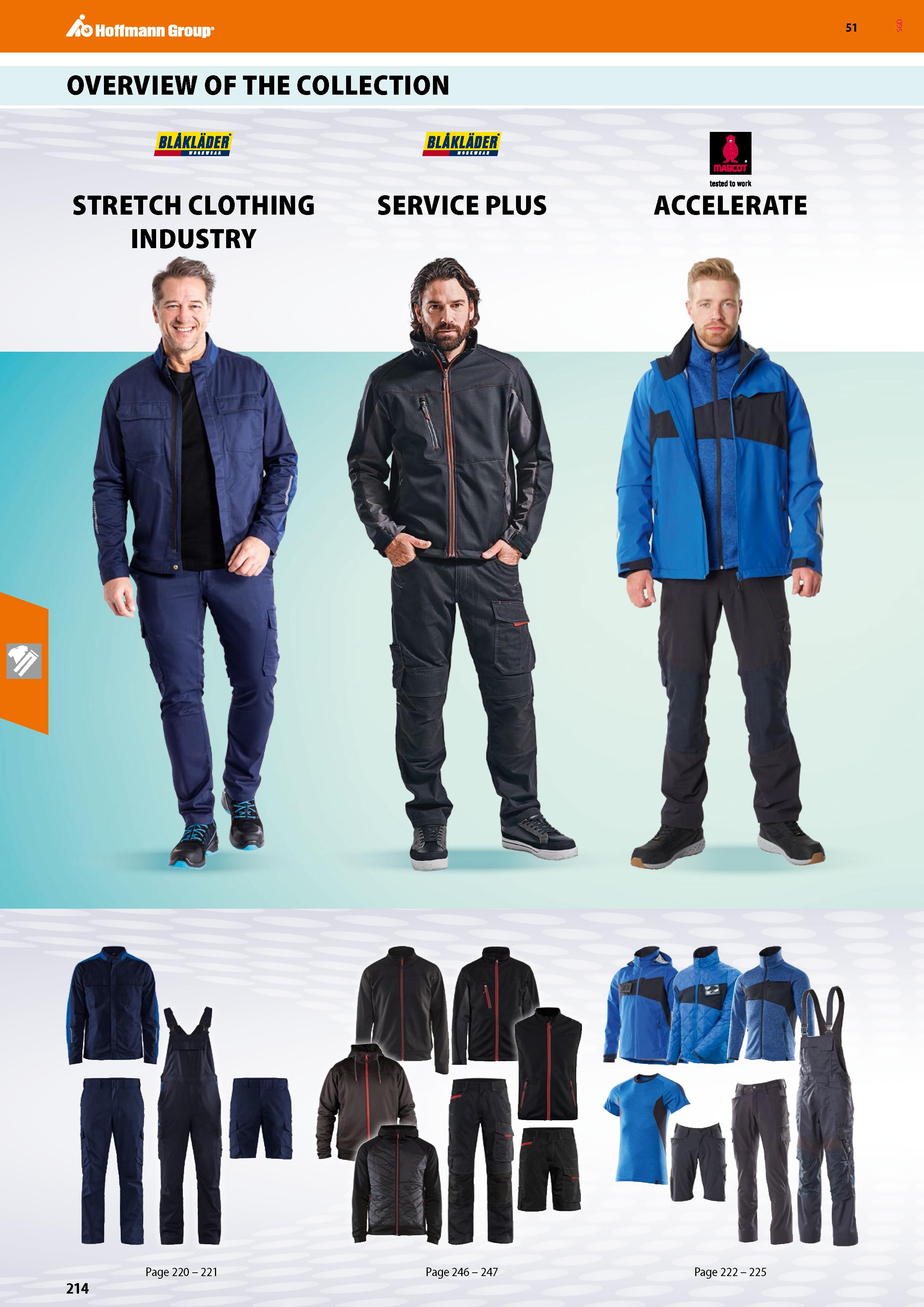 214 Hoffmann Group 51 OVERVIEW OF THE COLLECTION blAklaoer STRETCH CLOTHING INDUSTRY blAklaoer SERVICE PLUS ACCELERATE Page 220 - 221 Page 246 - 247 Каталог HOFFMANN GROUP 2020 Средства индивидуальной защиты органов зрения дыхания кожи СИЗ от поражения электрическим током шума Защитные перчатки Очки Специальная одежда Стр. 214