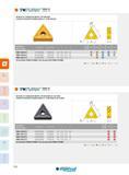 132 TNMG FG TNMG FG NEGATIVE 60° TRIANGULAR INSERTS, FOR FINISHING PLAQUETTES NÉGATIVES TRIANGULAIRES 60°, POUR FINITION r ''X y / :o L / V x, r/ d t Design Каталог INGERSOLL 2015 Металлорежущий токарный инструмент Резцы Державки Сменные режущие многогранные пластины для точения на станках Стр. 132 ENG FRA