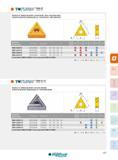 137 TttnUJOSRO’ TNMG RT NEGATIVE 60° TRIANGULAR INSERTS, FOR ROUGHING / WIDE, TOUGH RAKE ANGLE PLAQUETTES NÉGATIVES TRIANGULAIRES 60°, POUR ÉBAUCHE / ARÊTE Каталог INGERSOLL 2015 Металлорежущий токарный инструмент Резцы Державки Сменные режущие многогранные пластины для точения на станках Стр. 137 ENG FRA