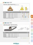 175 TPMT PC TPMT PC POSITIVE 60° INSERT - 11° CLERANCE, FOR MEDIUM ROUGHING / STEEL PLAQUETTES POSITIVES TRIANGULAIRES 60° - DEPOUILLE 11°, POUR SEMI-FINITI Каталог INGERSOLL 2015 Металлорежущий токарный инструмент Резцы Державки Сменные режущие многогранные пластины для точения на станках Стр. 175 ENG FRA