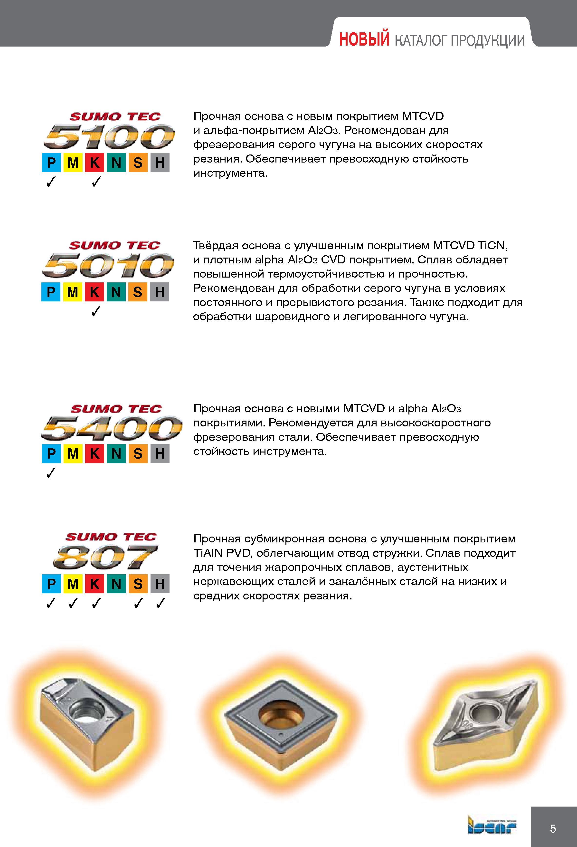 5 Инструментальные режущие материалы израильского производителя Краткое описание токарных и фрезерных сплавов Iscar Прочная основа с новым покрытием MTCVD и альфа-по Каталог ISCAR 2010 Новый металлорежущий инструмент для точения фрезерования сверления Инструментальная станочная оснастка для металлообрабатывающих станков и комплексов с ЧПУ Стр. 5