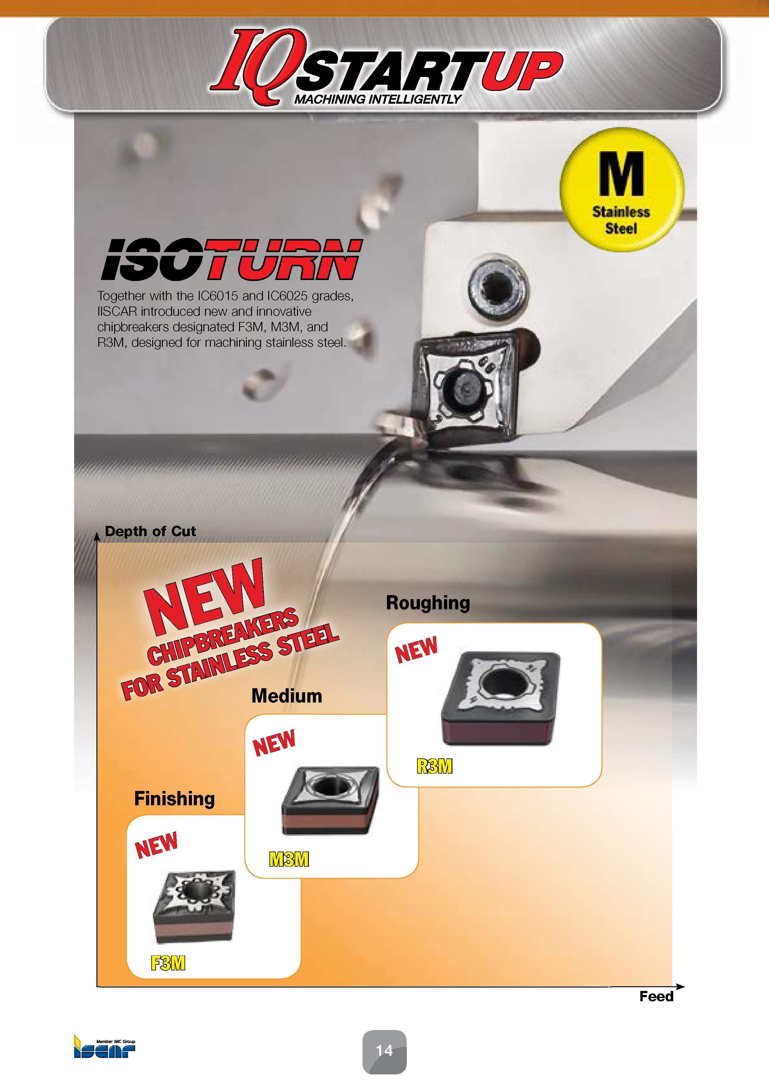 16 nc an 191/ 1/MA7 Together with the IC6015 and IC6025 grades, IISCAR introduced new and innovative chipbreakers designated F3M, M3M, and R3M, desi Каталог ISCAR 2016 Новый металлорежущий инструмент и инструментальная оснастка для металлообрабатывающих промышленных станков и комплексов с ЧПУ Стр. 14