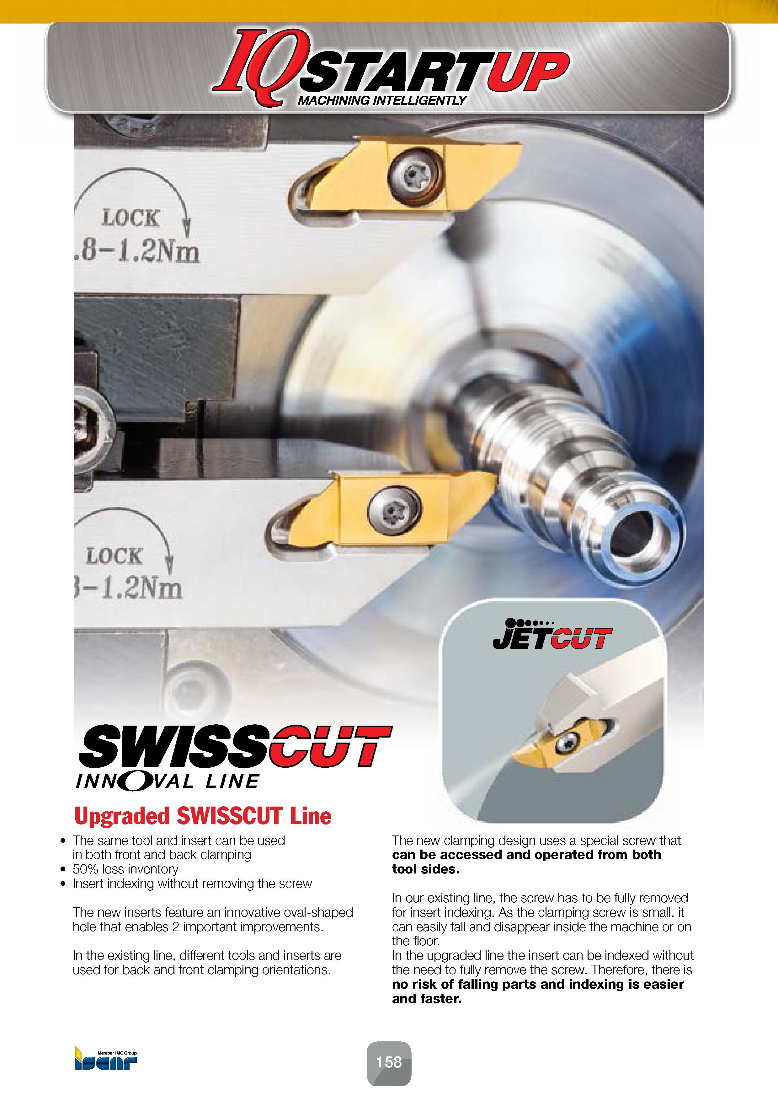 160 LOCK i sd dczj 1 Wl/ M INNOVAL line Upgraded SWISSCUT Line The same tool and insert can be used in both front and back clamping 50% less inventor Каталог ISCAR 2016 Новый металлорежущий инструмент и инструментальная оснастка для металлообрабатывающих промышленных станков и комплексов с ЧПУ Стр. 158